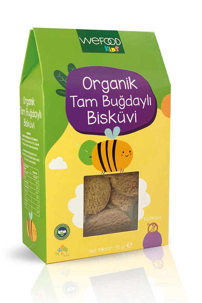 Wefood Kıds Organik Tam Buğday Bisküvi 55 g