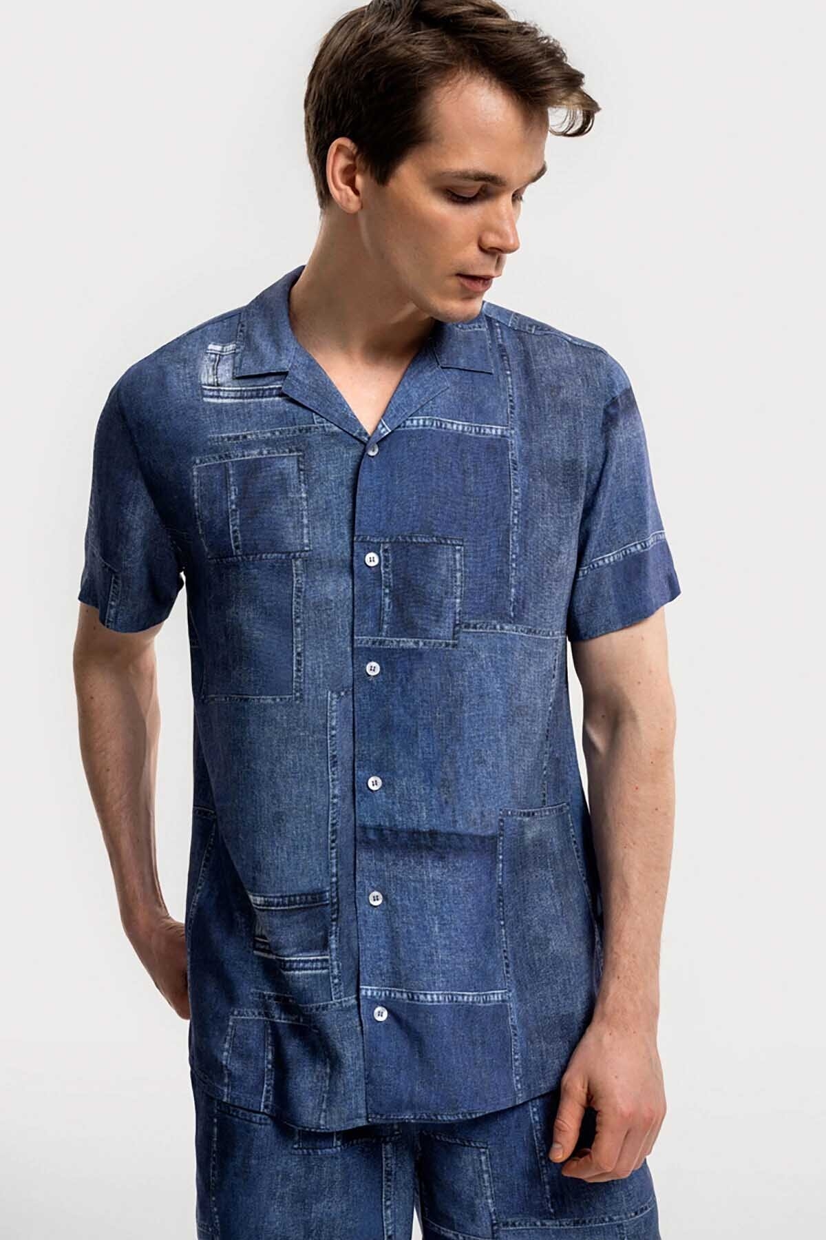 Loft Erkek Kısa Kol Gömlek LF2036288 BLE