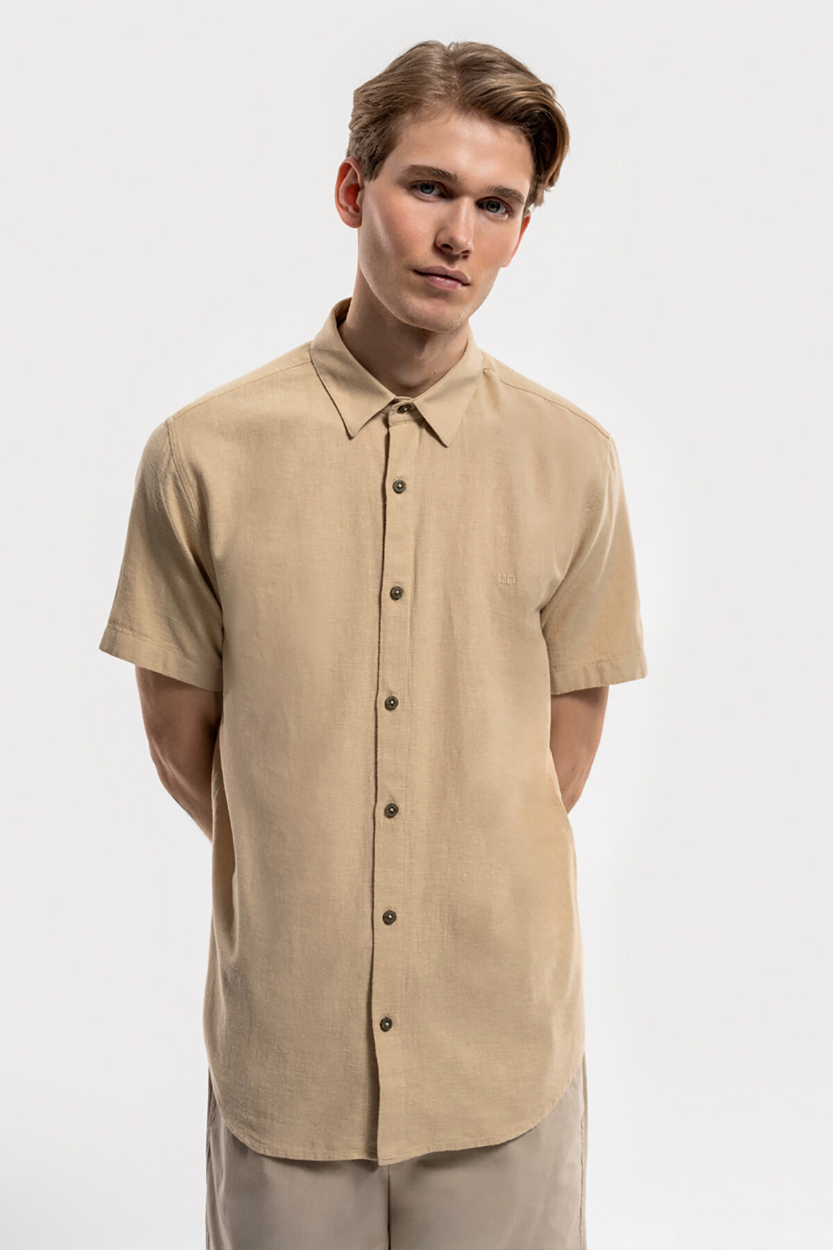 Loft Erkek Kısa Kol Gömlek LF2035478 BEI