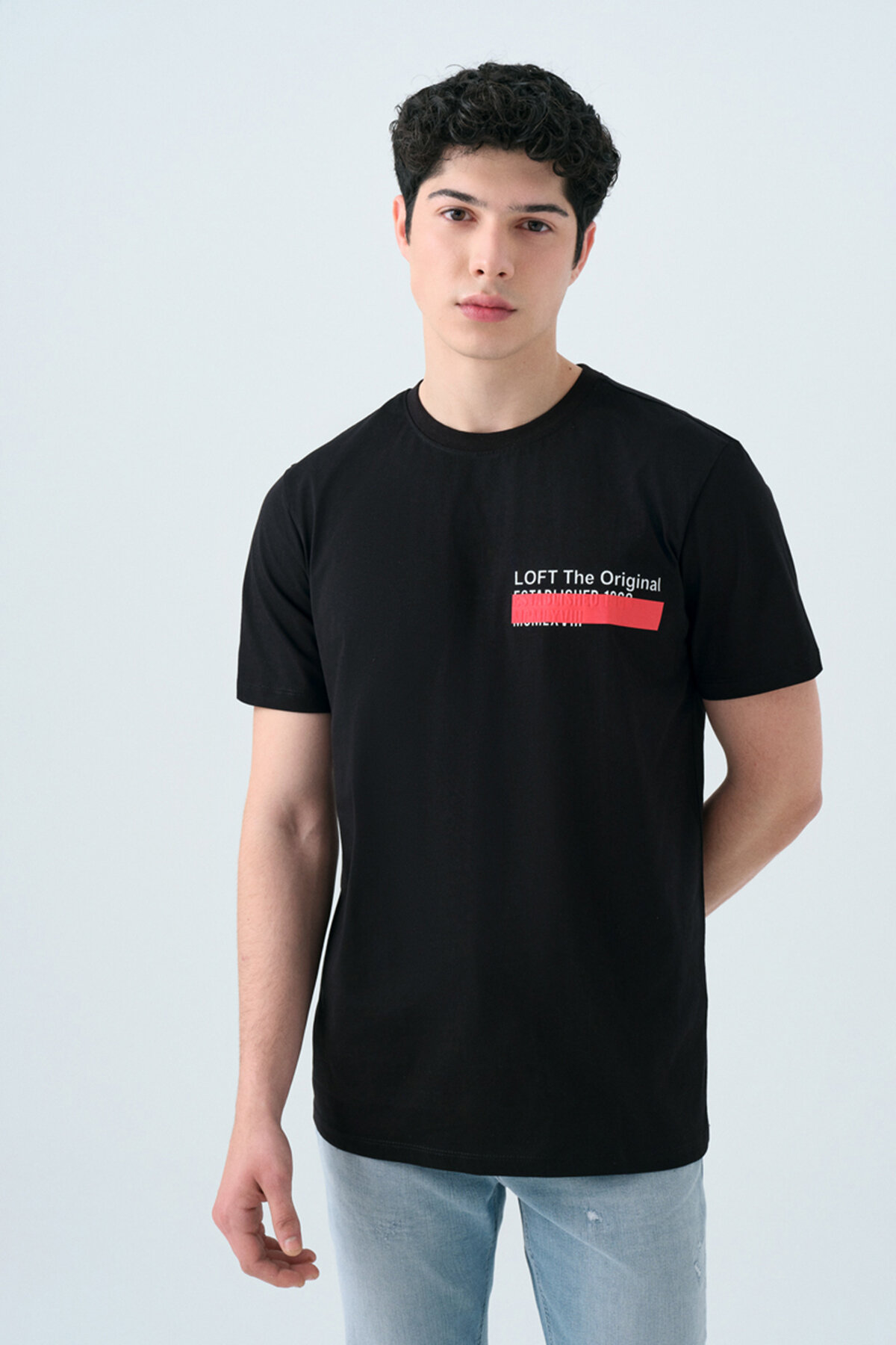 Loft Erkek Tişört LF2038686 BLK