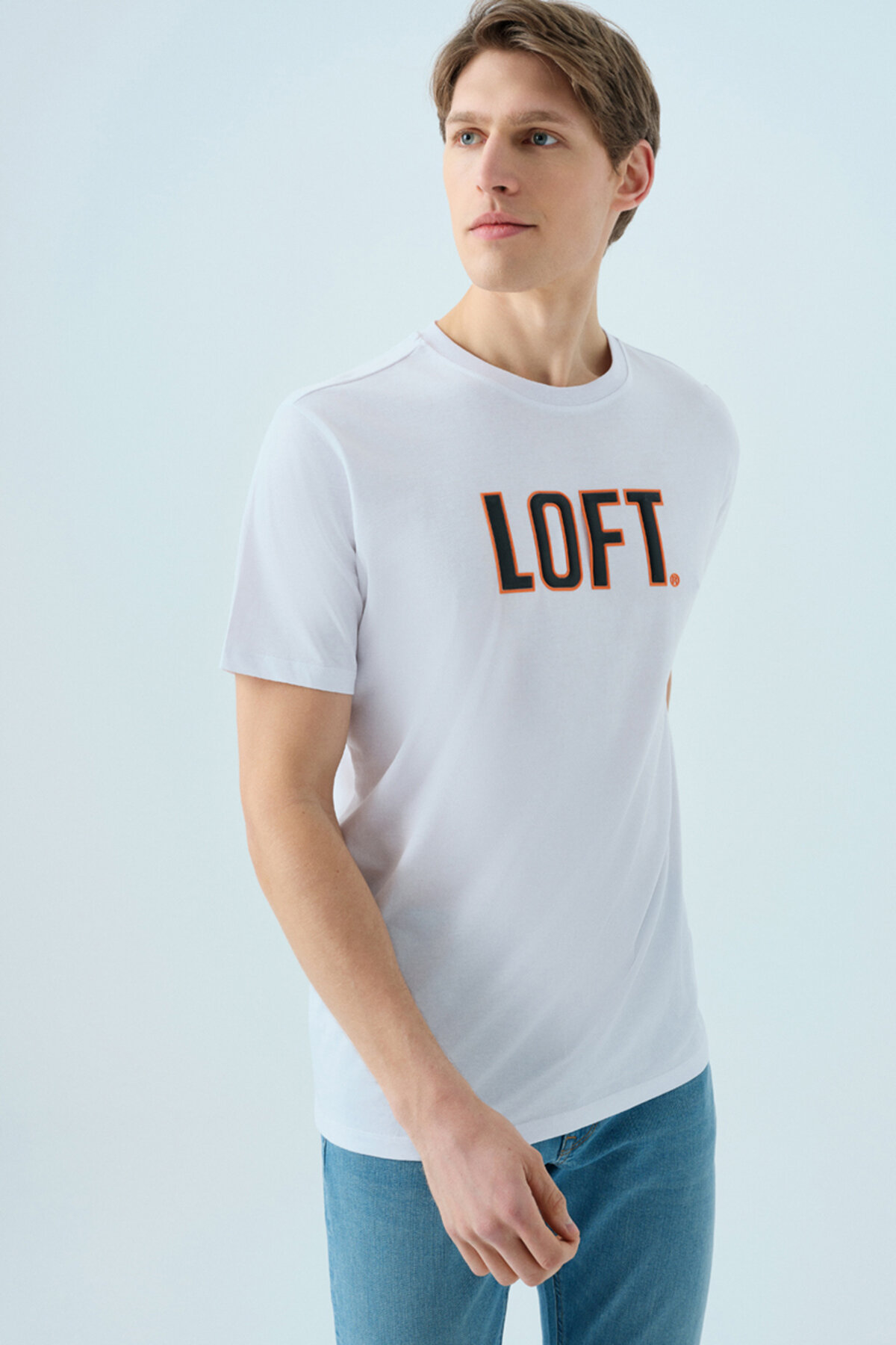 Loft Erkek Tişört LF2038687 WHT