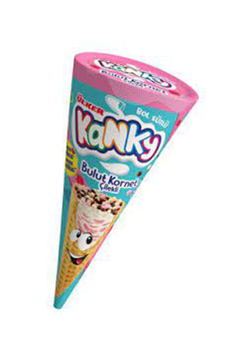 Ülker Kanky Sütlü Çilekli Bulut Kornet 26,5 g