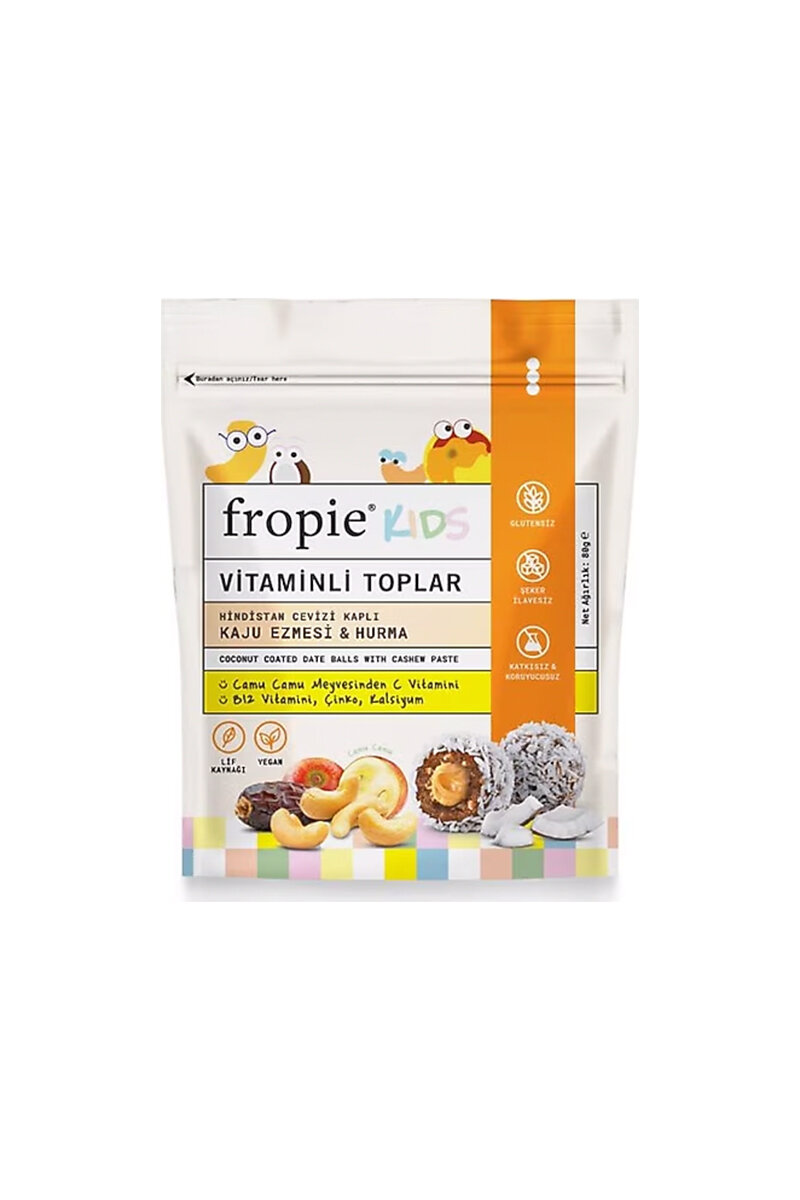 Fropie Kids Kaju Ezmeli Vitamin Topları 80 g