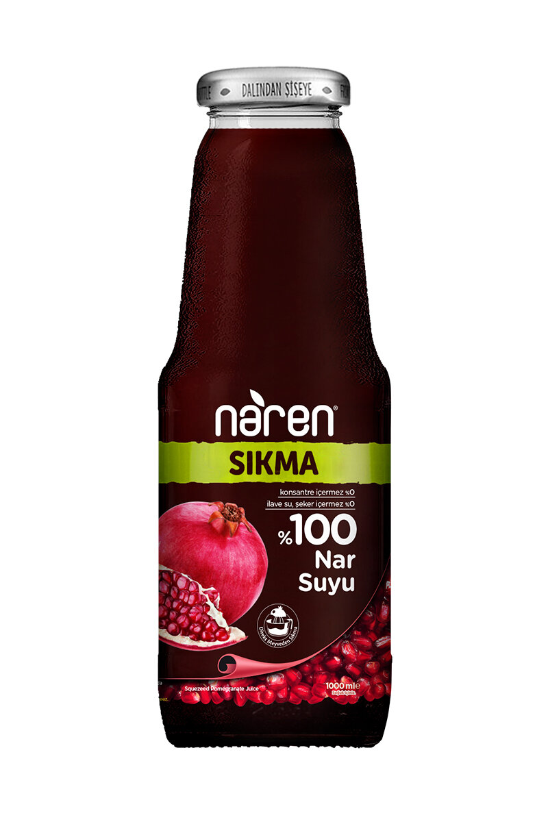 Naren %100 Sıkma Nar Suyu 1 l Cam