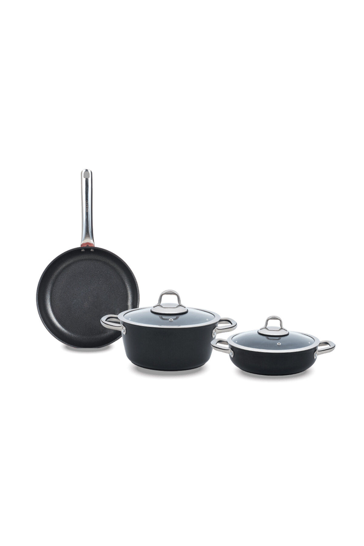 Leggno Master Daily Tencere Seti 5 Parça Siyah