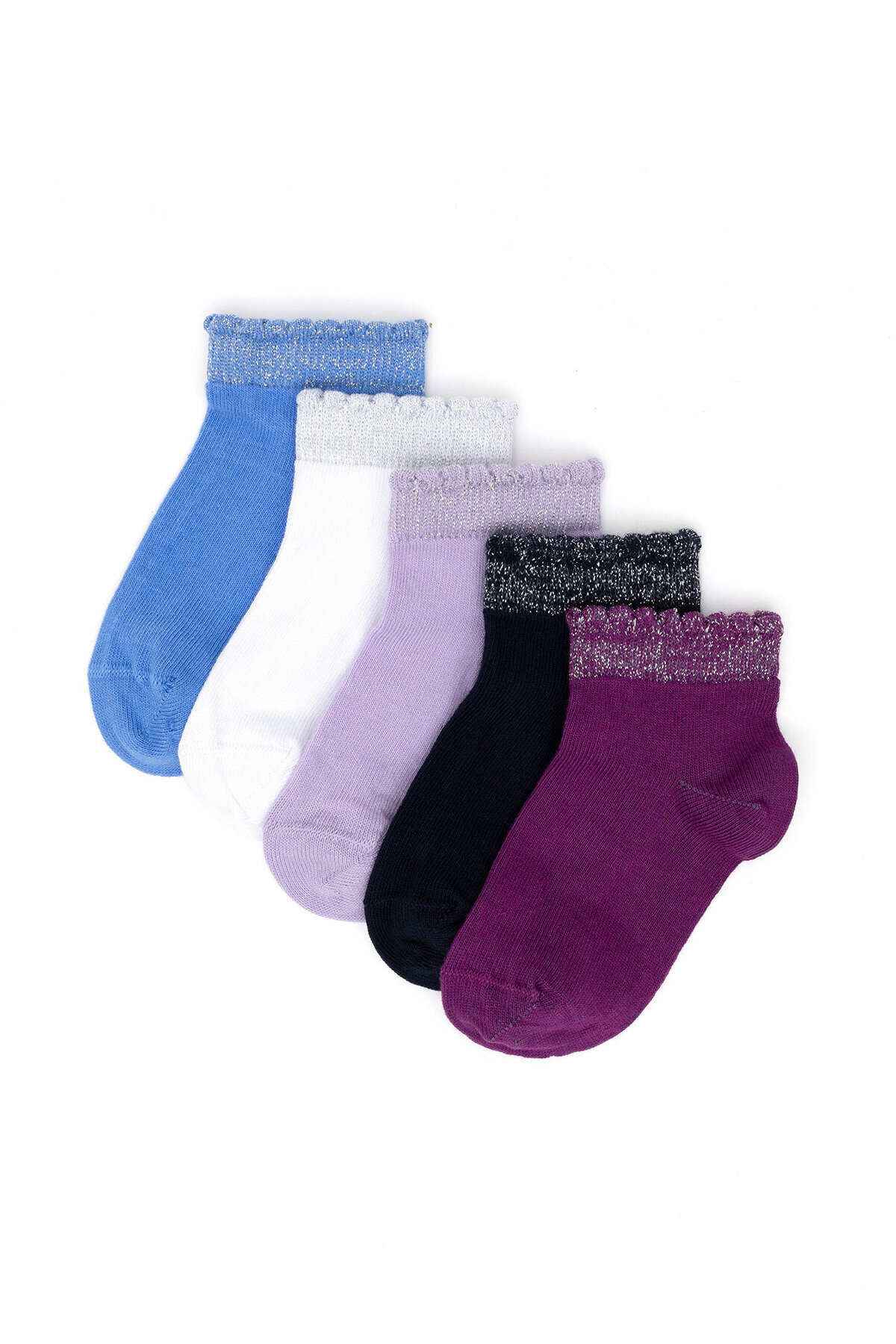 U.S. Polo Assn. Kız Çocuk 5'li Patik Çorap SIMSIYRNK