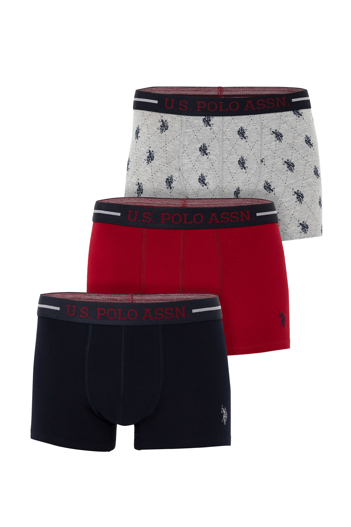 U.S. Polo Assn. Erkek 3'lü Boxer 3BMDLBG24K.VR014