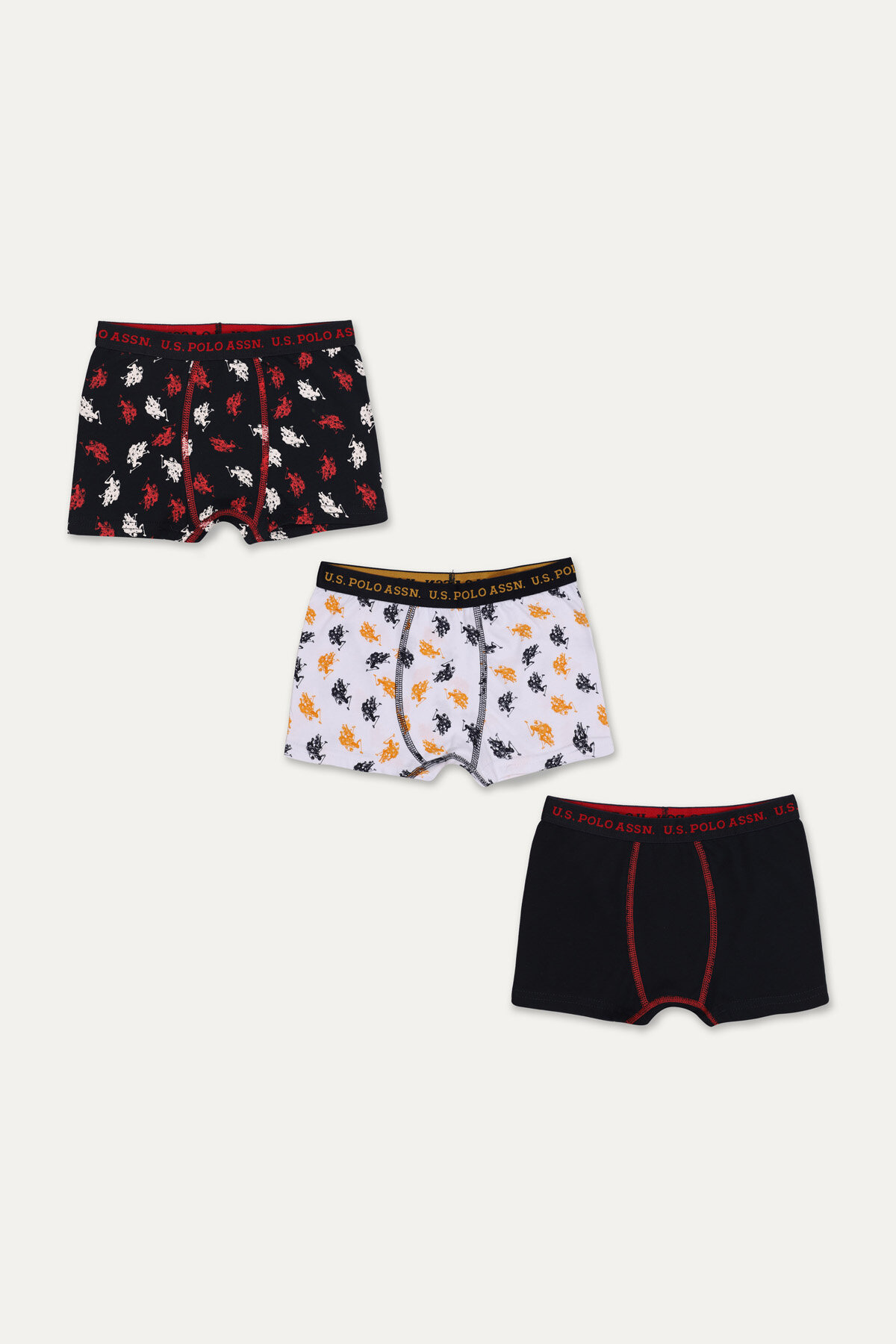 U.S.Polo Assn. Erkek Çocuk 3'lü Boxer US1396-24K.BYZ
