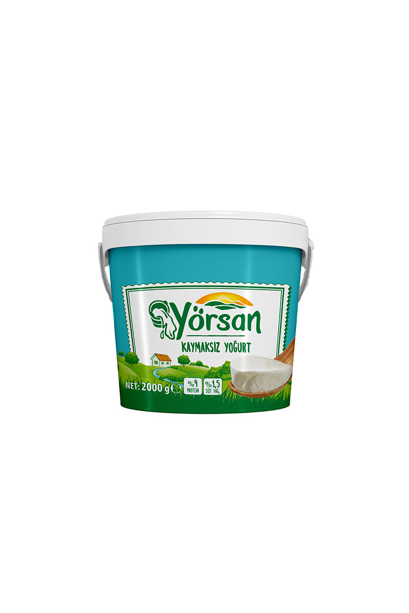 Yörsan Yarım Yağlı Homojenize Kaymaksız Yoğurt 2000 G