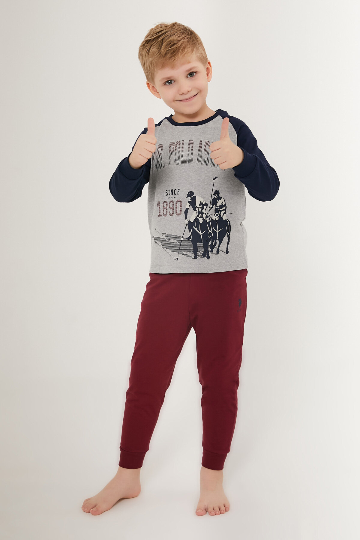 U.S. Polo Assn. Erkek Çocuk Pijama Takımı US1514-4GRI