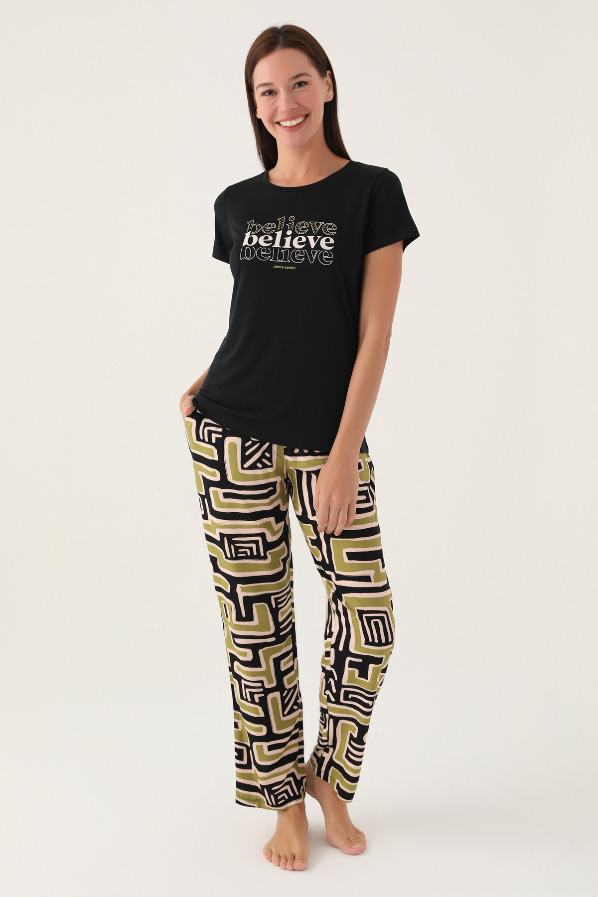 Pierre Cardin Kadın Kısa Kollu Pijama Takım PC8817-SSYH