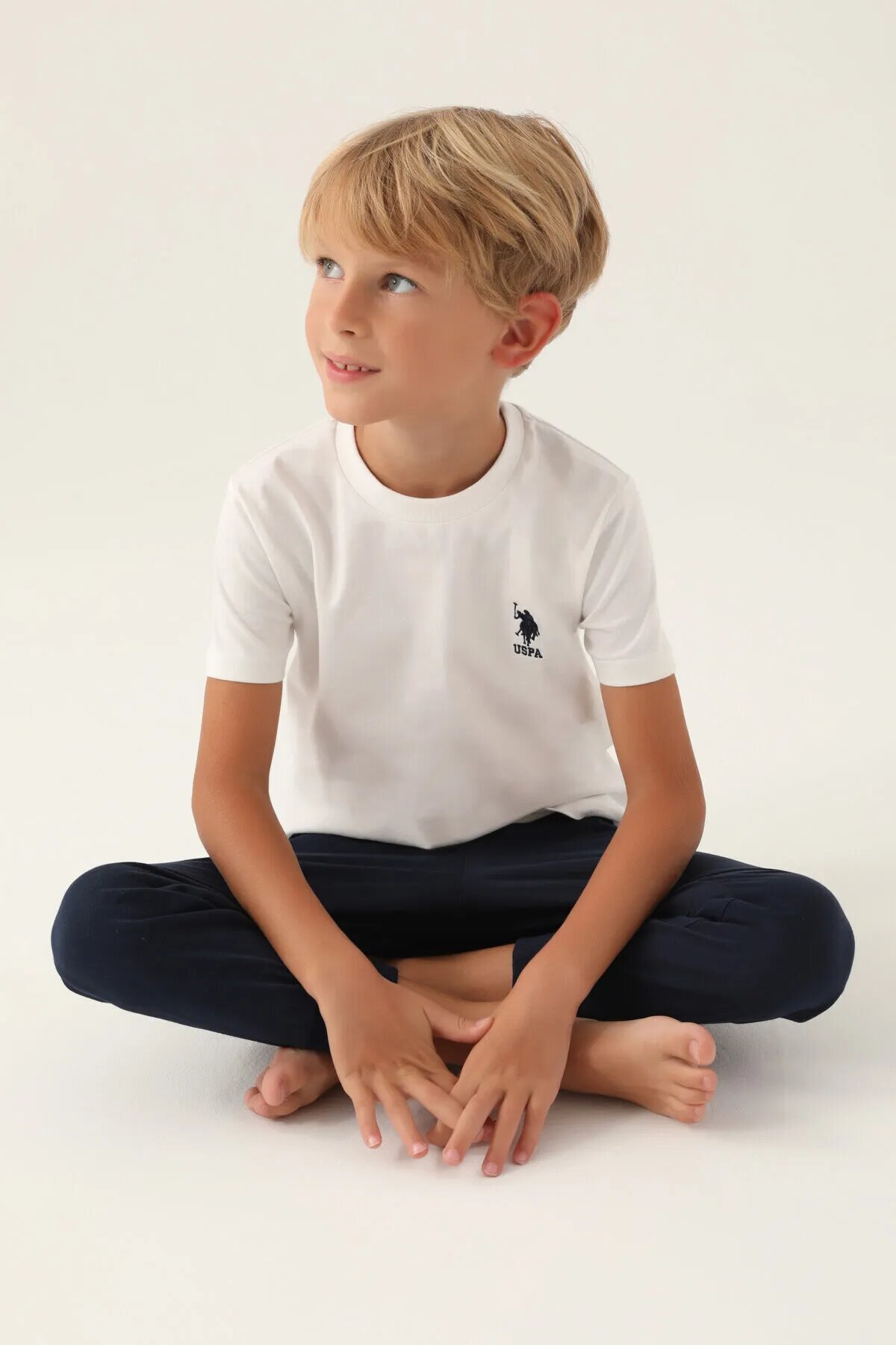 U.S. Polo Assn Kids Erkek Çocuk Kısa Kollu Pijama Takım US1742-GKRM