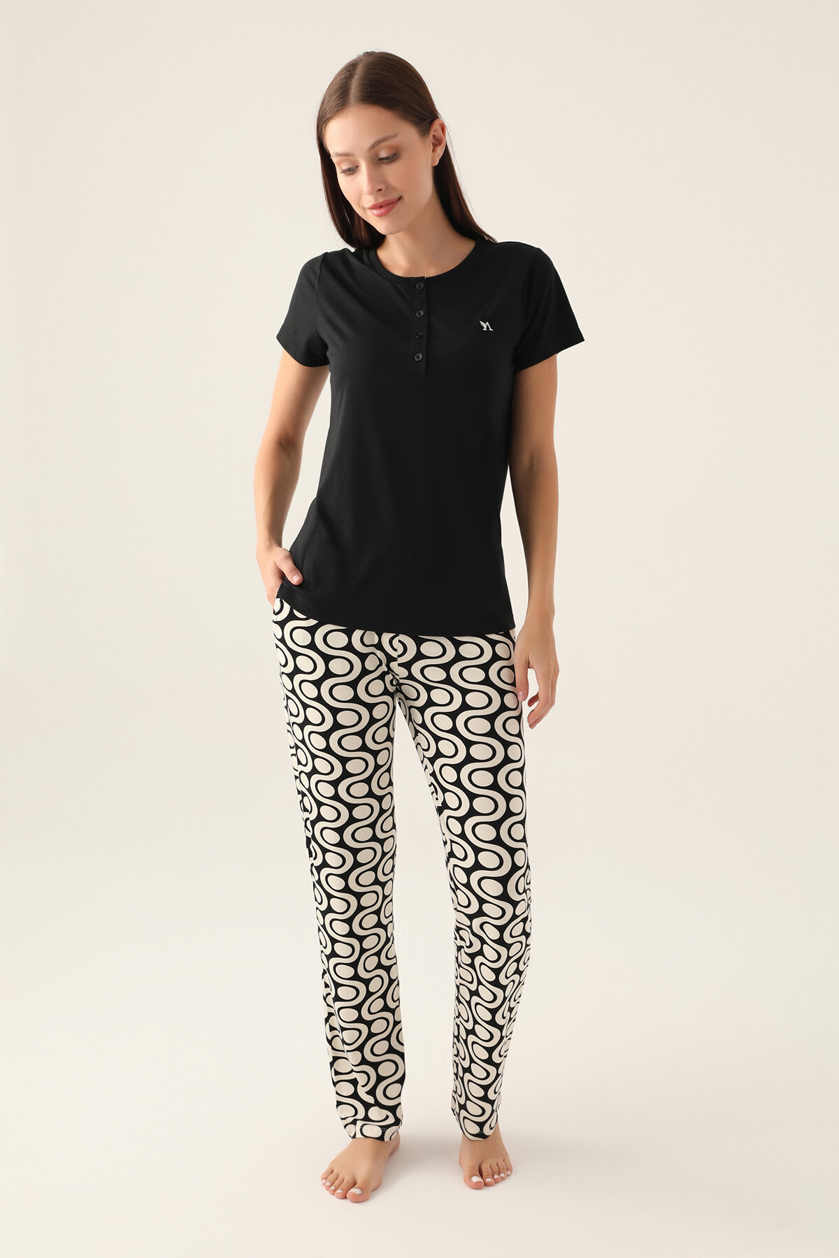 Arnetta Kadın Kısa Kollu Pijama Takımı AR2895-SSYH