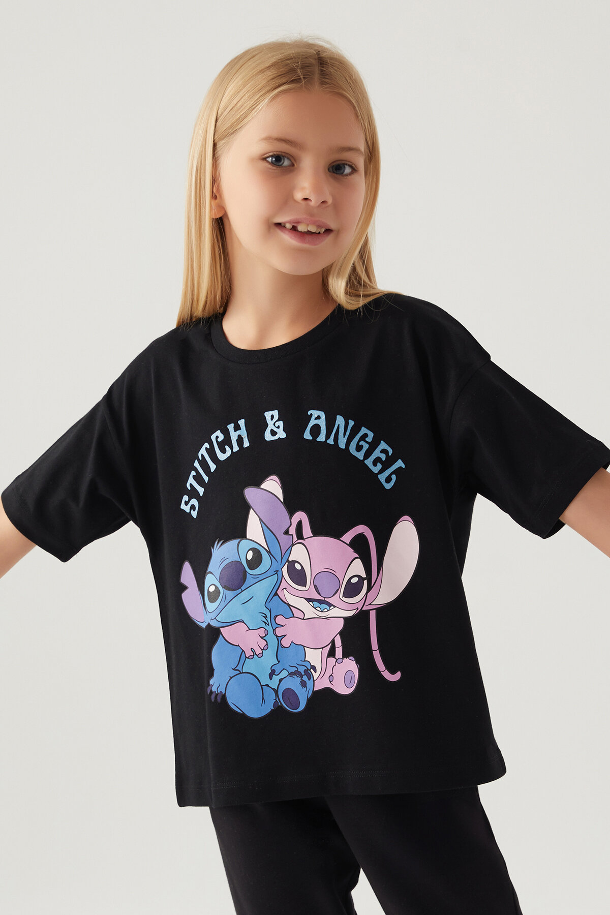Stitch Kız Çocuk Tişört D4901-3