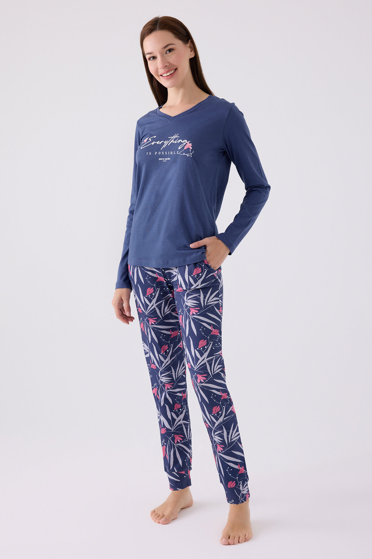 Pierre Cardin Kadın Uzun Kollu Pijama Takımı PC8902-S.MOR