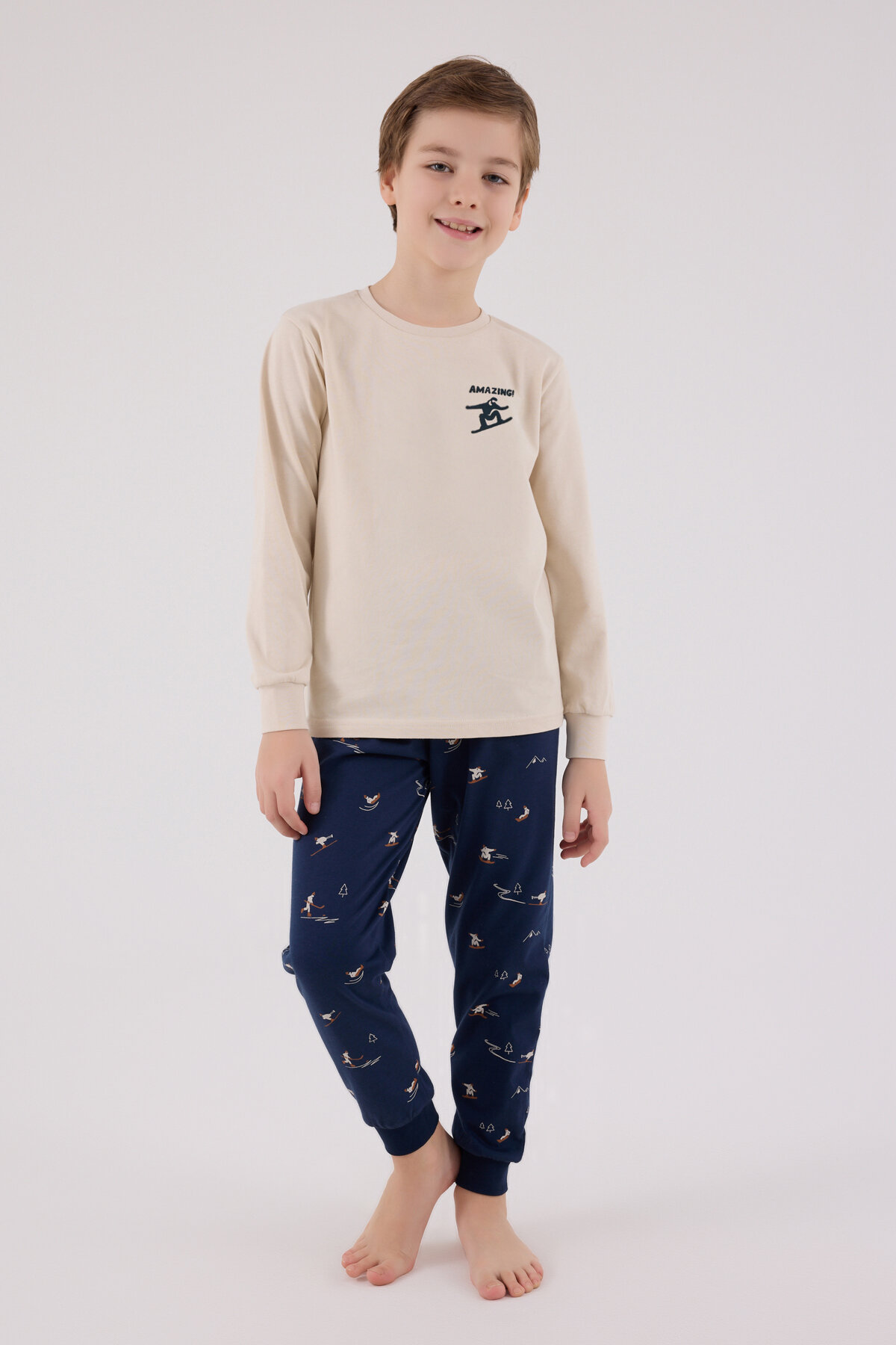 Arnetta Erkek Çocuk Pijama Takımı AR3516-G.BJ