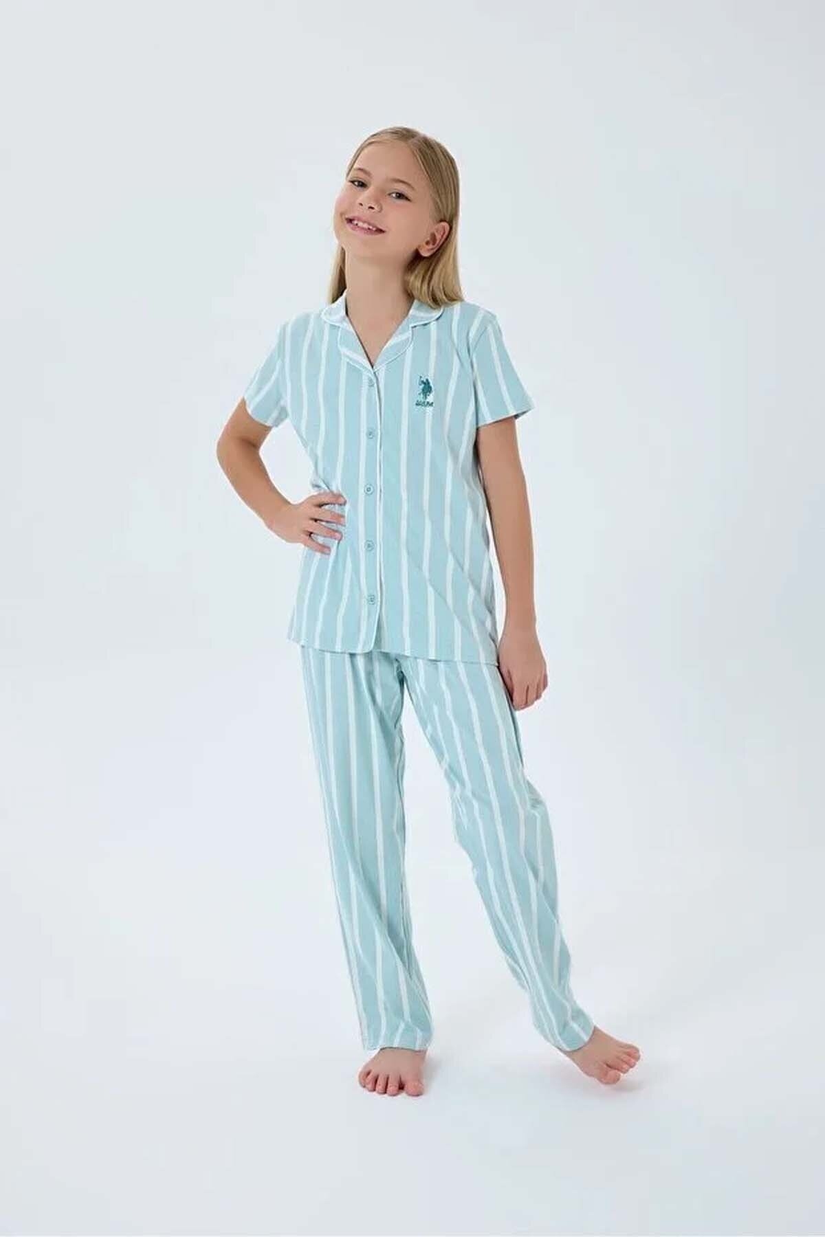 U.S. Polo Assn. Kids Kız Çocuk Pijama Takımı US2533-G.S.YSL