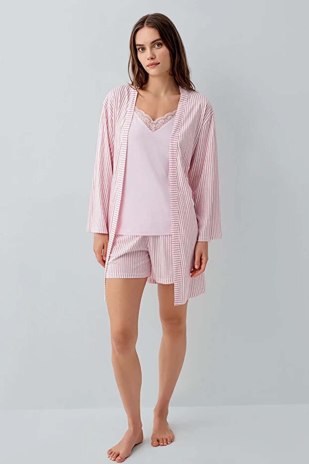 Pierre Cardin Kadın 3'lü Pijama Takımı PC9203-S.SMN