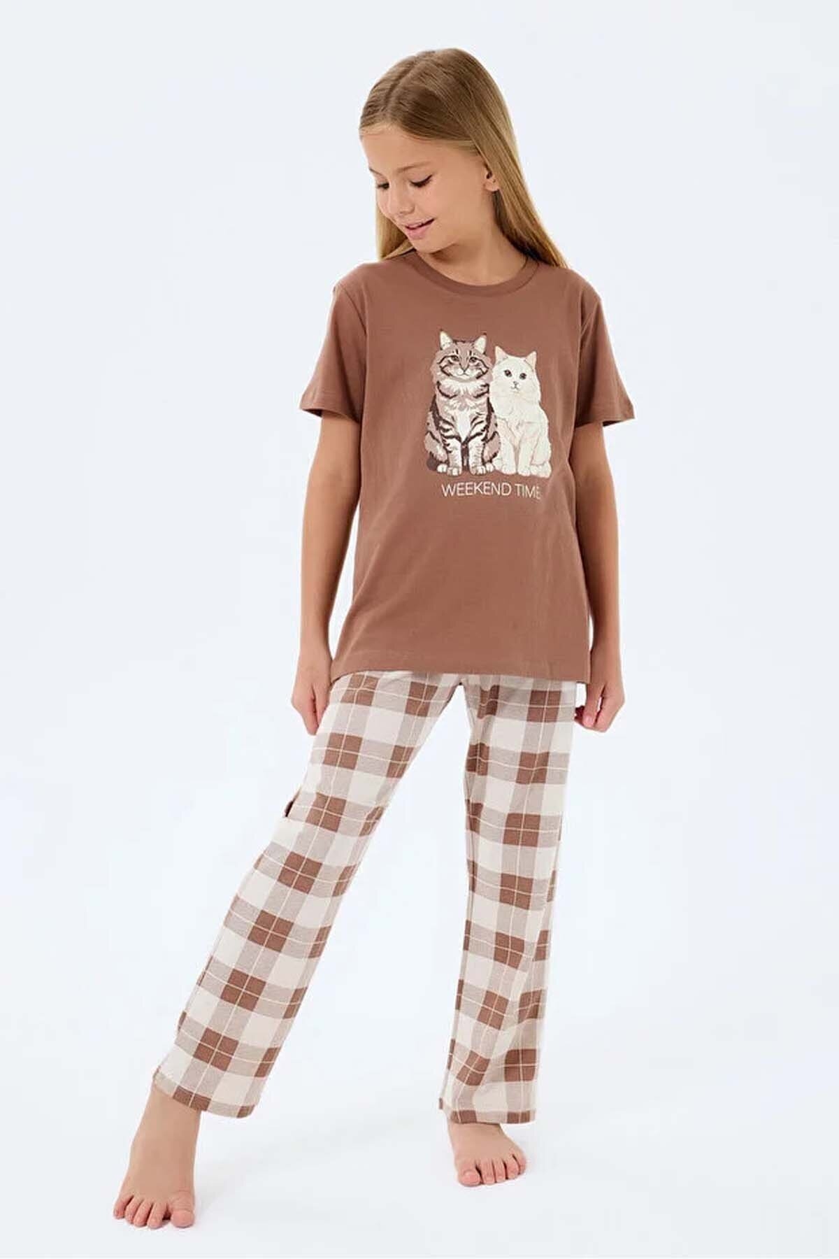Roly Poly Kız Çocuk Pijama Takımı RP3808-G.KHVRNG