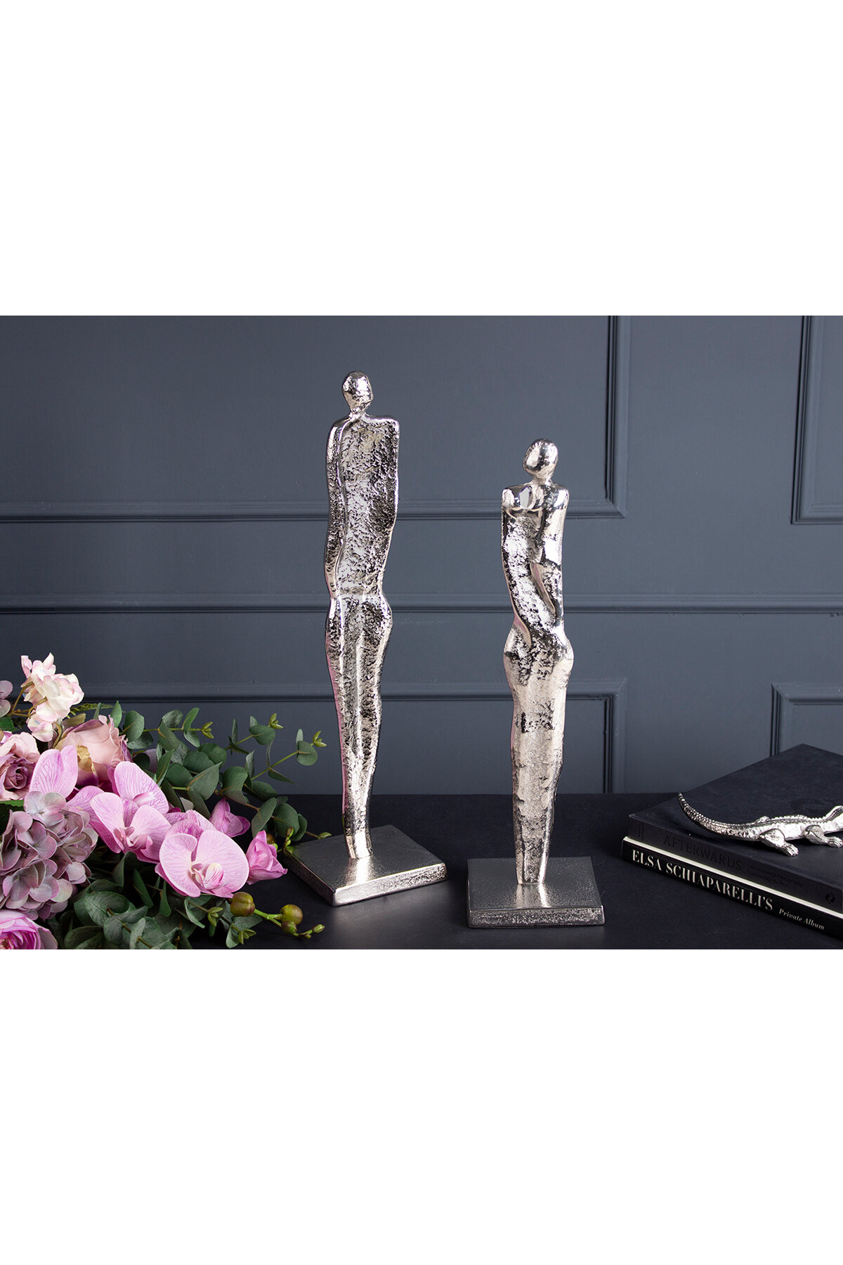 Sembol Ramada Obje Gümüş 12x12x51cm