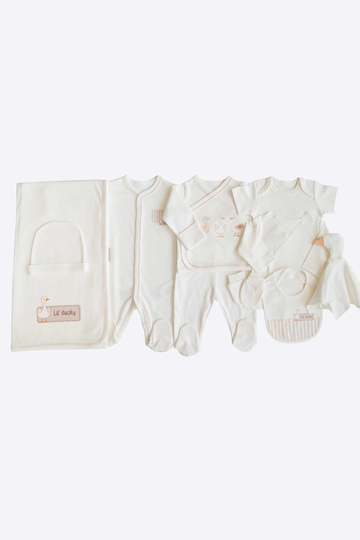 Kitikate Bebek Organik Lıl Ducky 10'lu Hastane Çıkış Seti S60430
