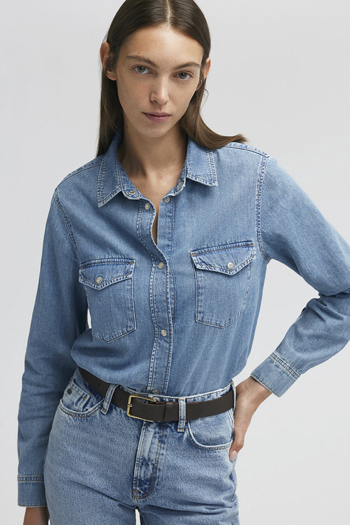 Mavi Kadın Kot Gömlek M1210662-86492