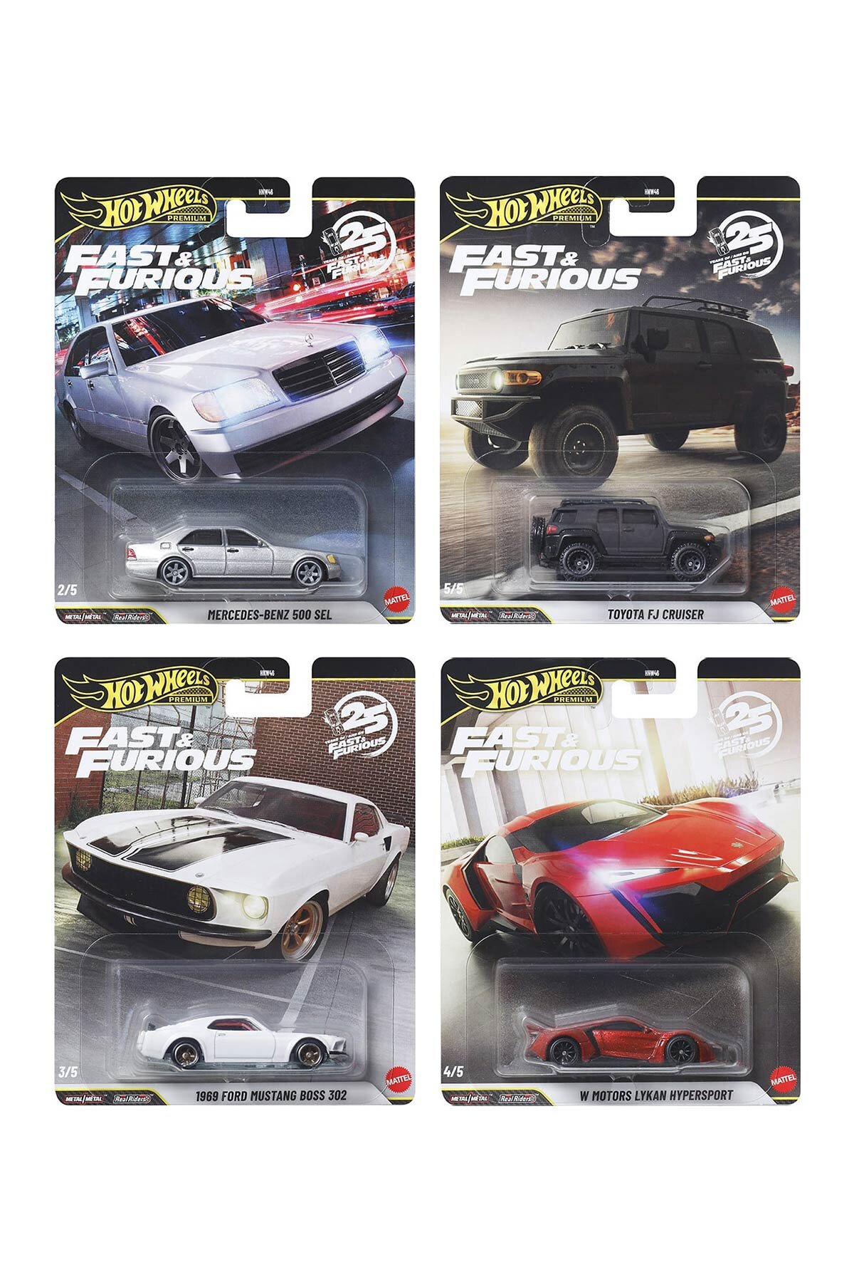 Hot Wheels Premium Fast and Furious HNW46-979N 4'lü Set