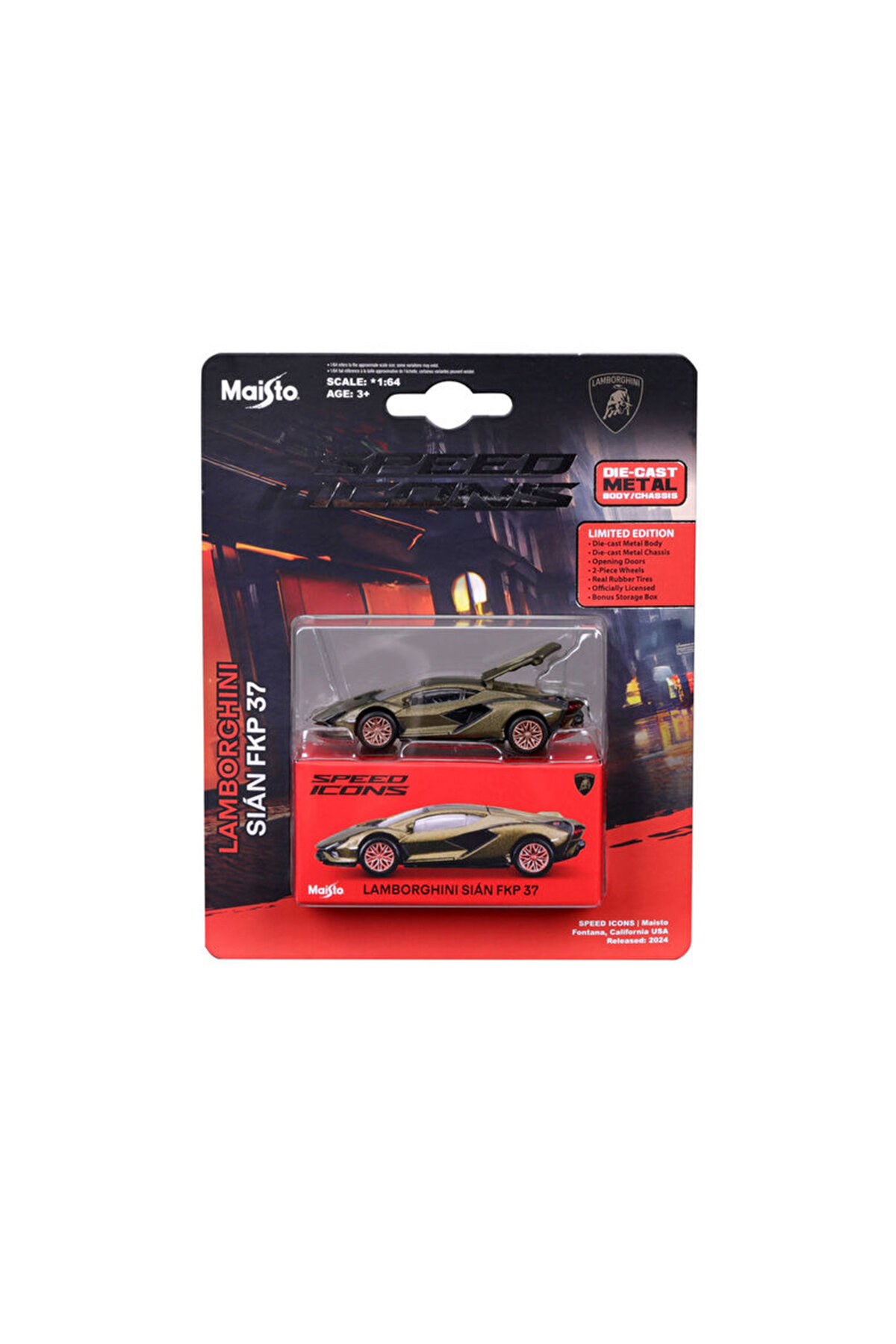 Maisto Speed Icons 1:64 Lamborghini Sian FKP 37 Metalik Yeşil