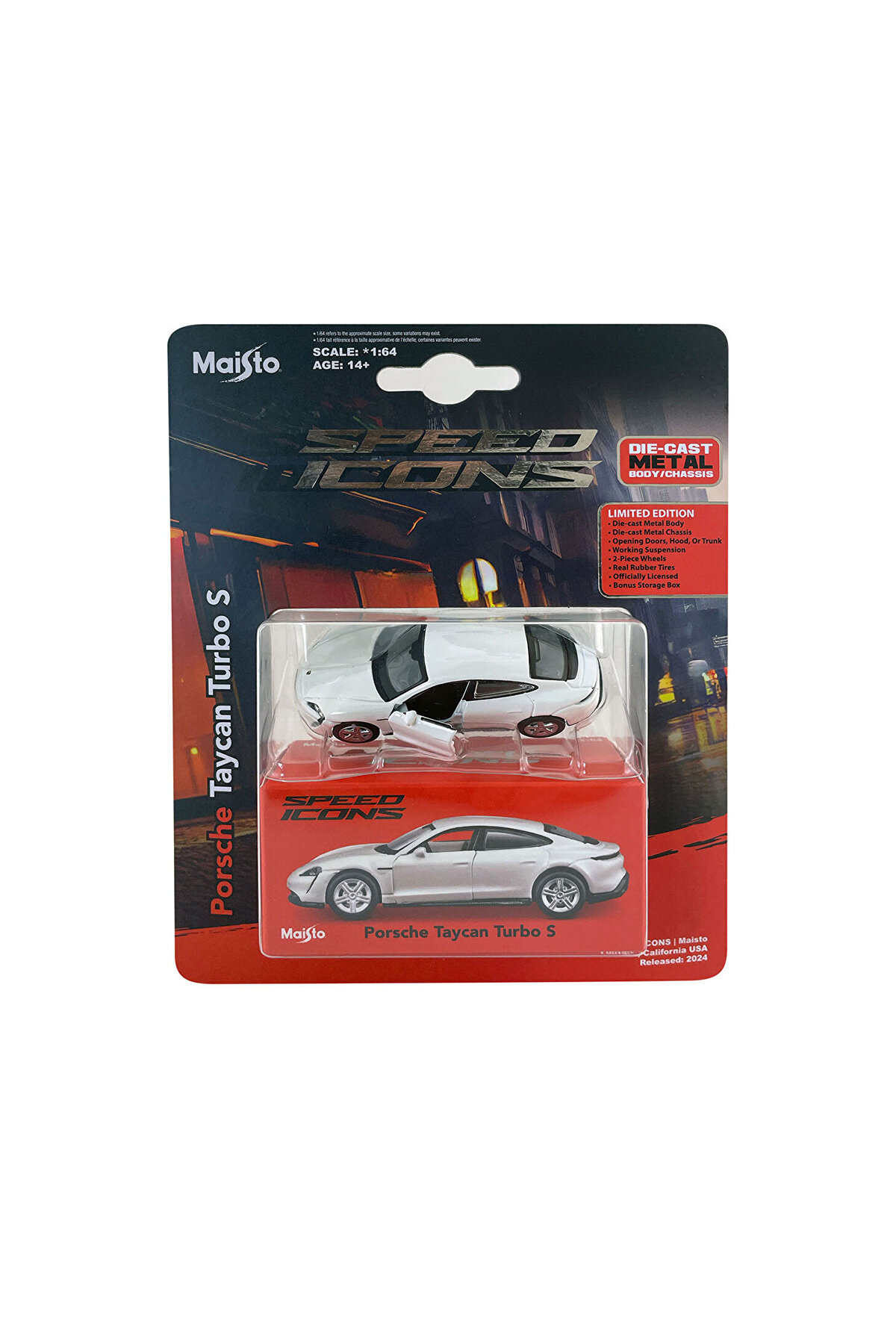 Maisto Speed Icons 1:64 Porsche Taycan Turbo S Beyaz