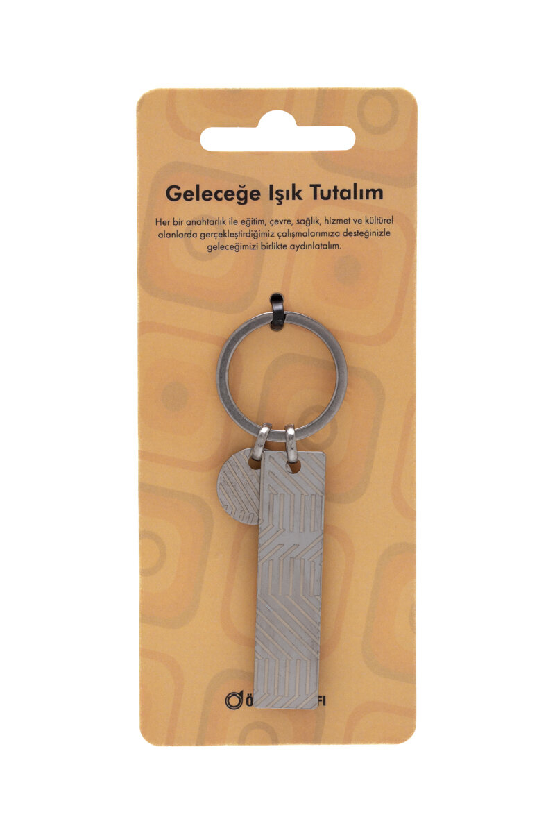Anahtarlık Düz Metal Geometrik Desenler