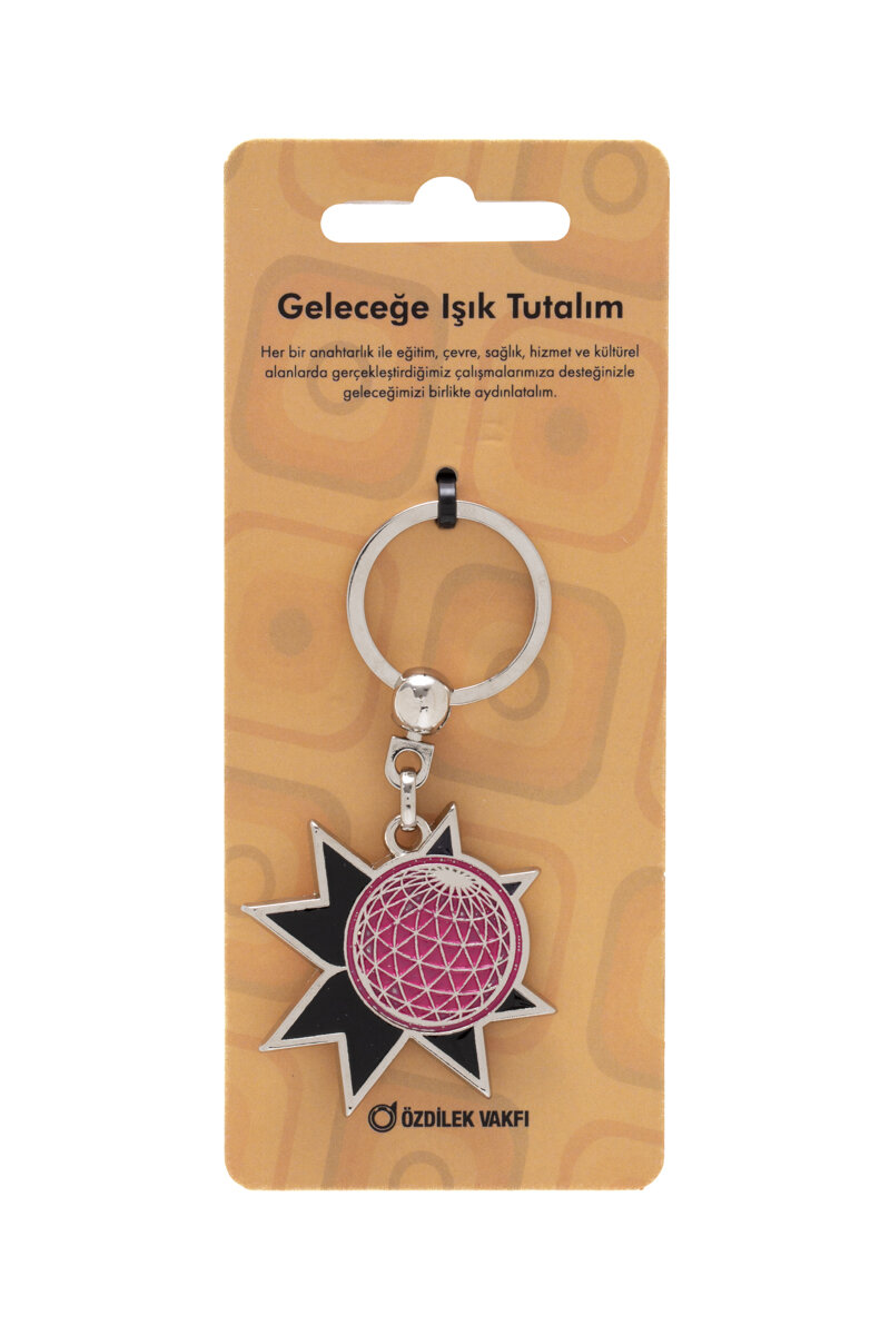 Anahtarlık Metal Geometrik Desen Yıldız
