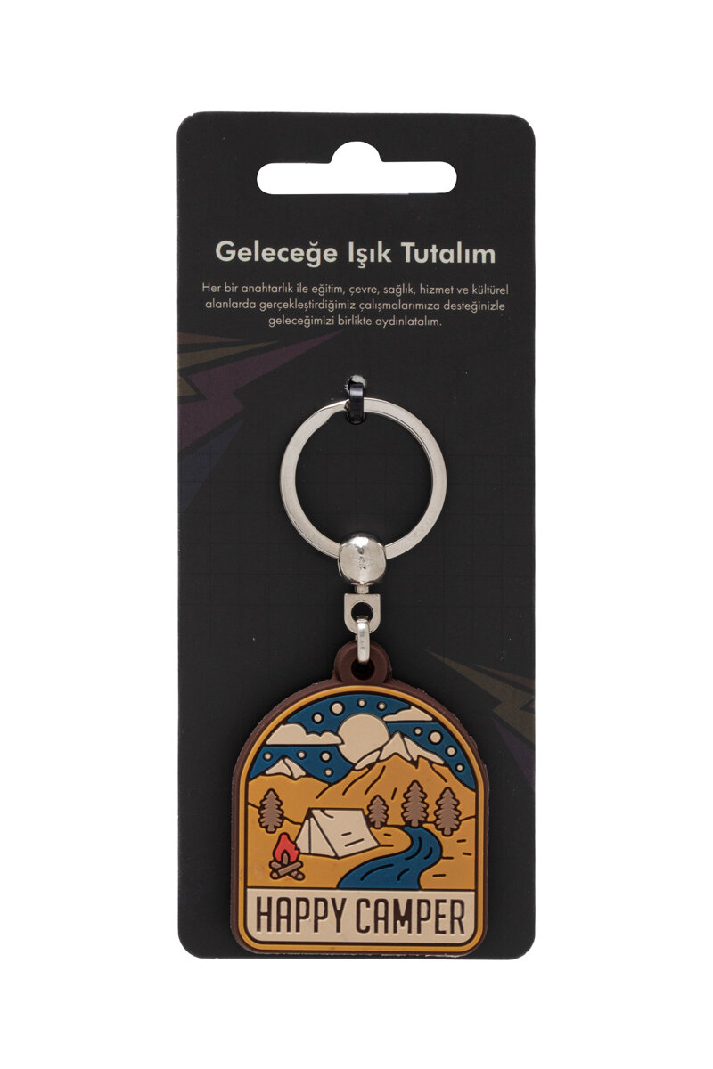 Anahtarlık Silikon Camping Happy Camping