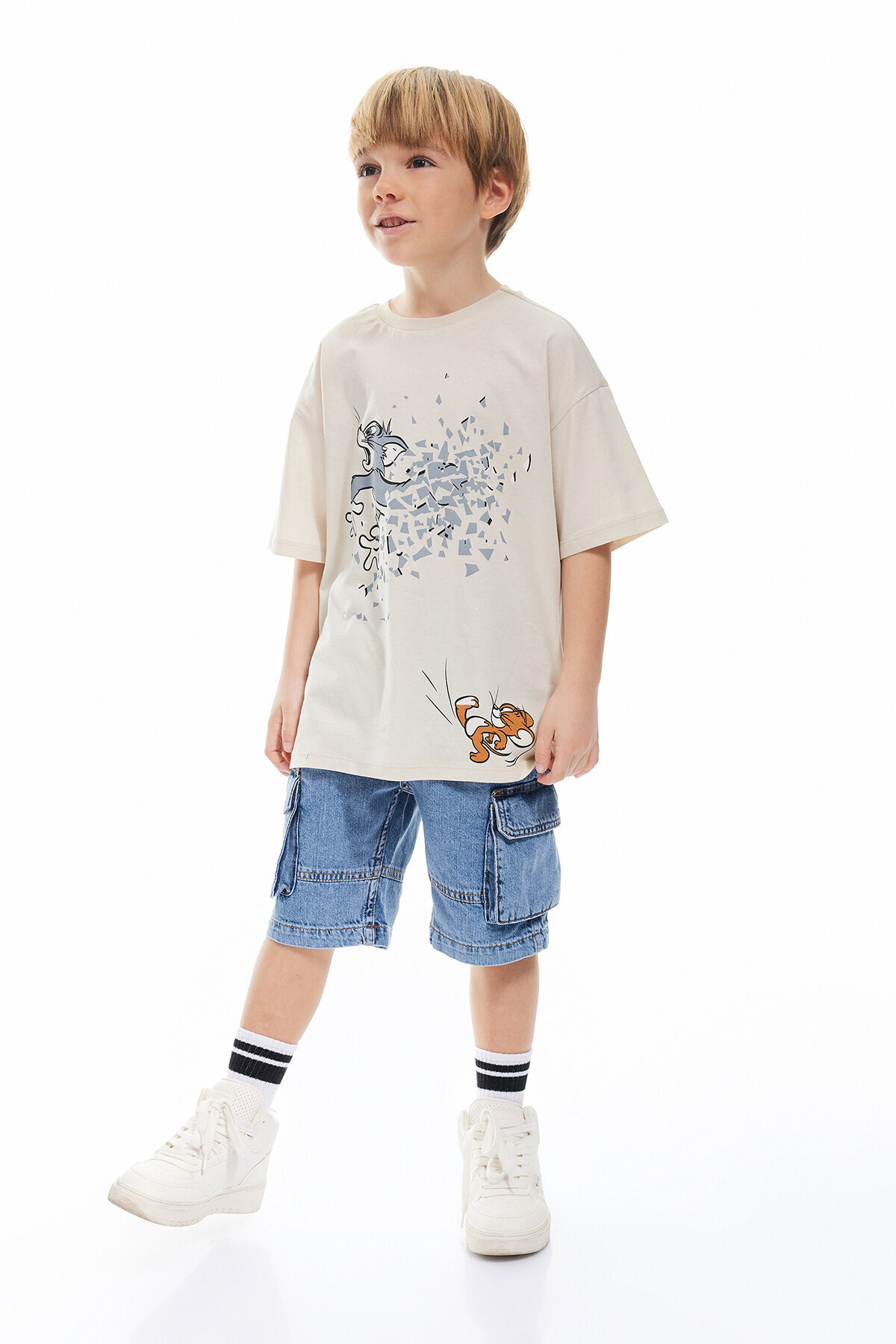 Koton Erkek Çocuk Kot Şort 5SKB40022TD