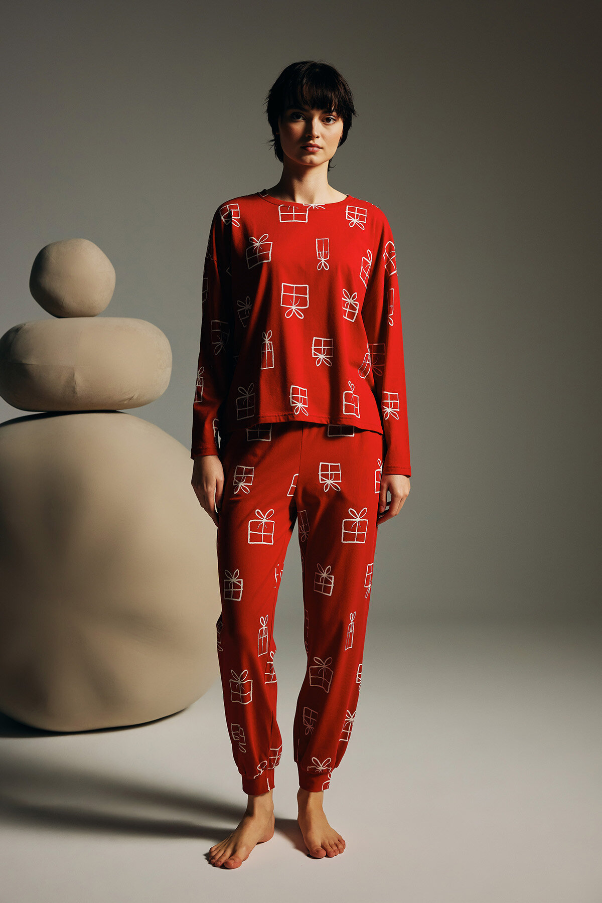 Hays Kadın Pijama Takımı 62162TKM.KRMZ