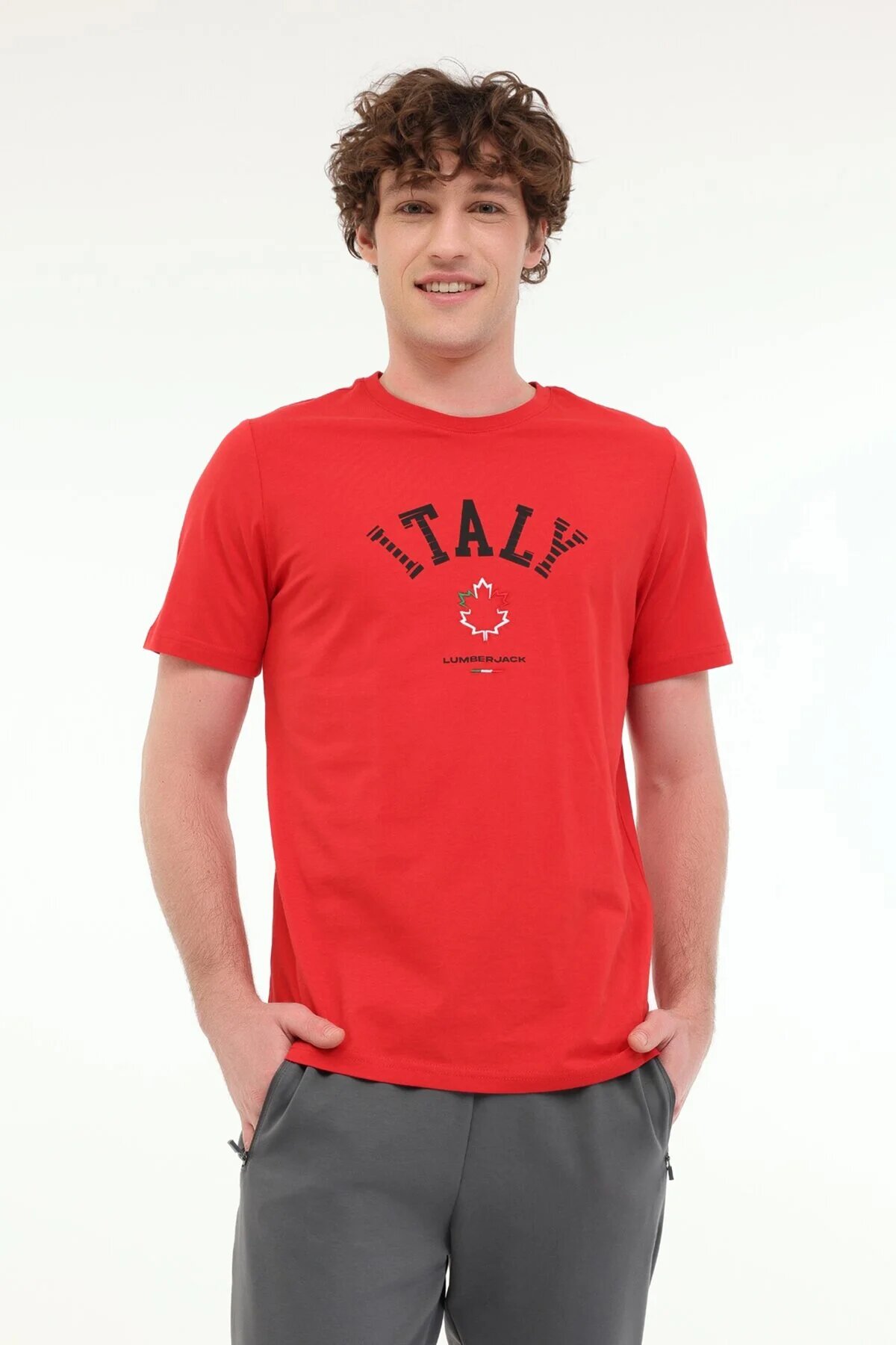 Lumberjack Erkek Tişört RENATO 11ITL1030 KIRMIZI