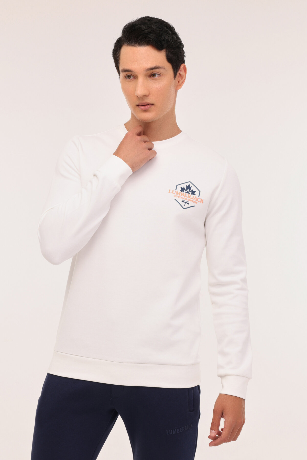 Lumberjack Erkek Sweatshirt TERRY 16SD4013 EKRU