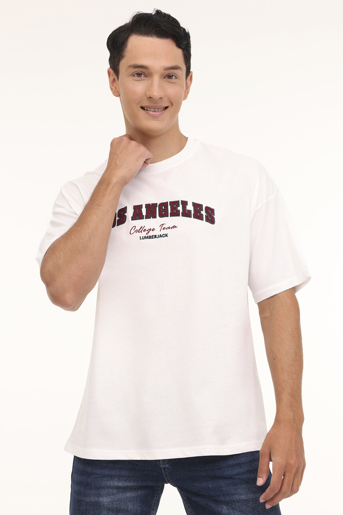 Lumberjack Erkek Tişört FRAN 11ID111 EKRU