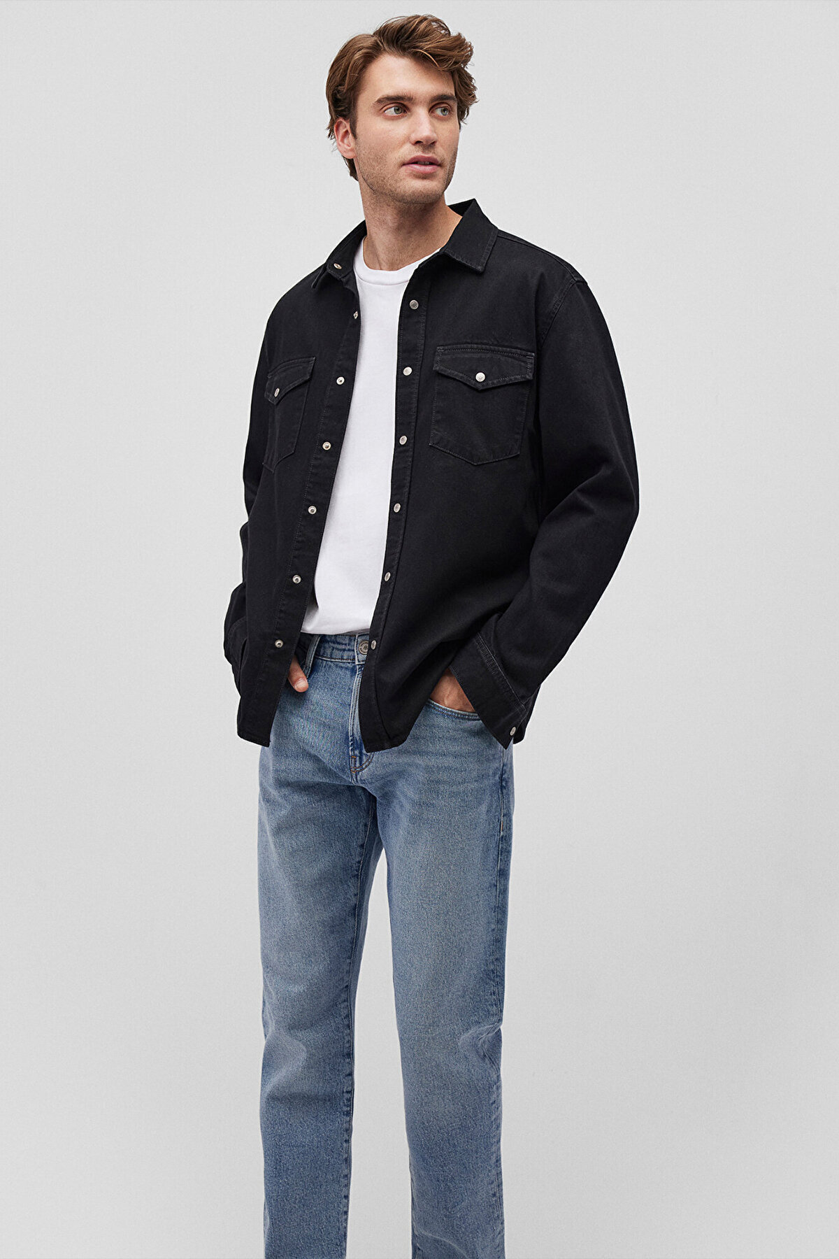 Mavi Erkek Kot Gömlek M0210909-87934