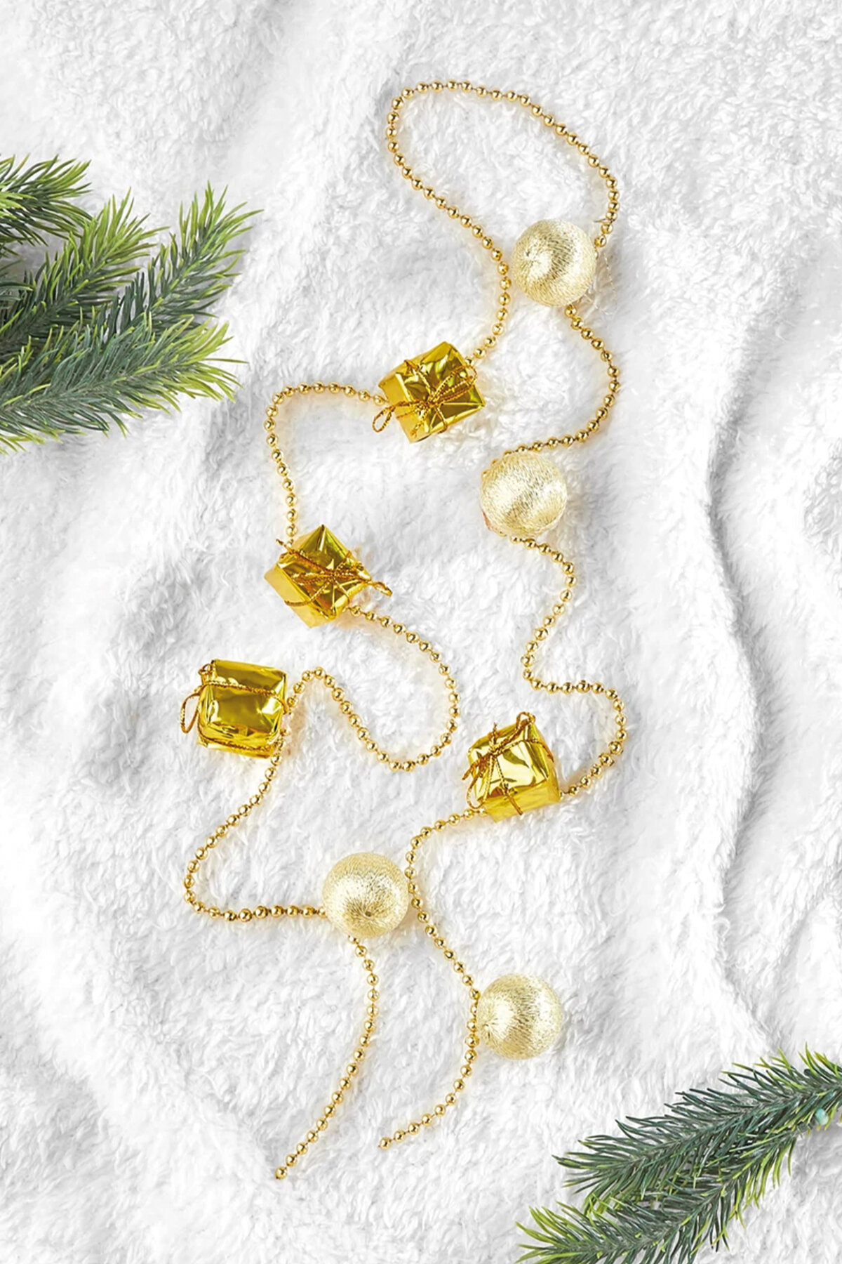 Mistique Home Top ve Hediye Paketli Zincir Ağaç Süsü 120 cm