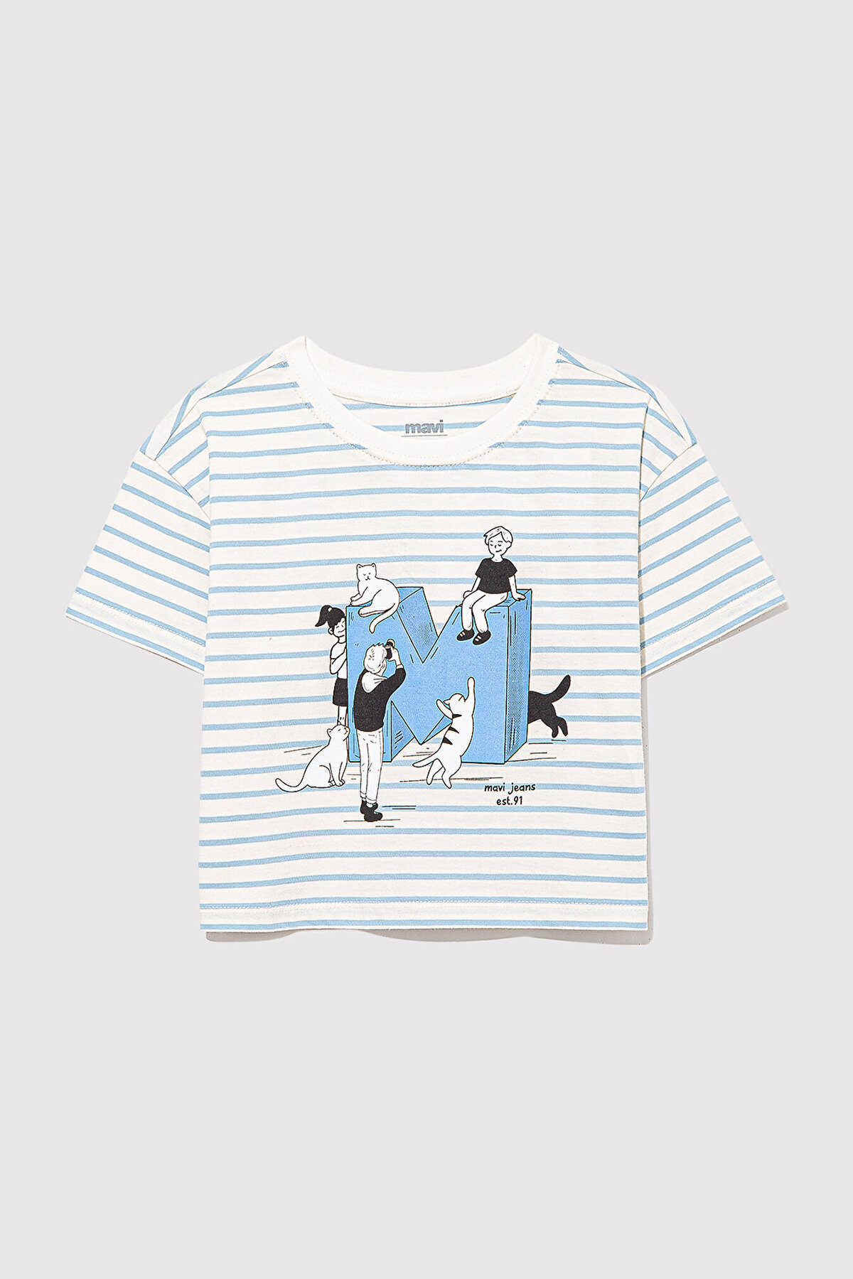 Mavi Kız Çocuk Tişört M7610285-83766