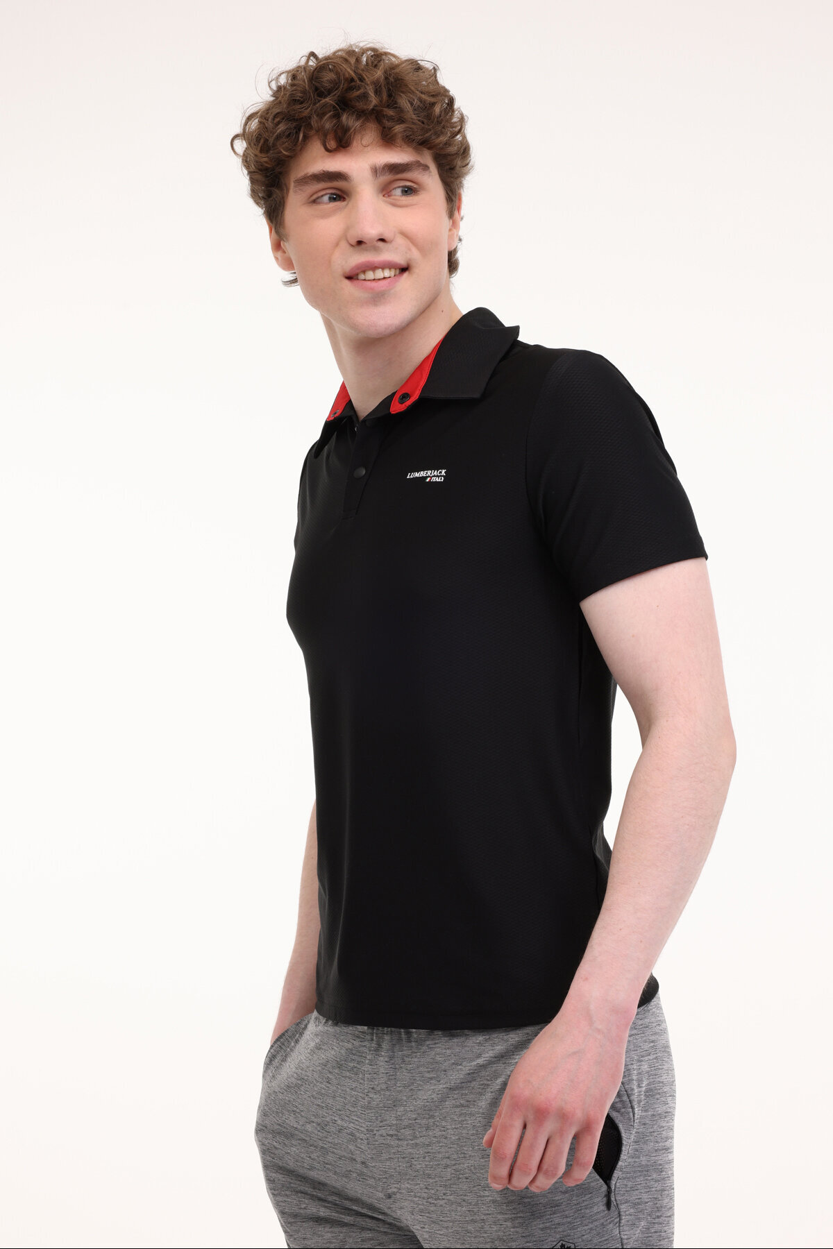 Lumberjack Erkek Polo Yaka Tişört HOPE 12ITL401 SIYAH