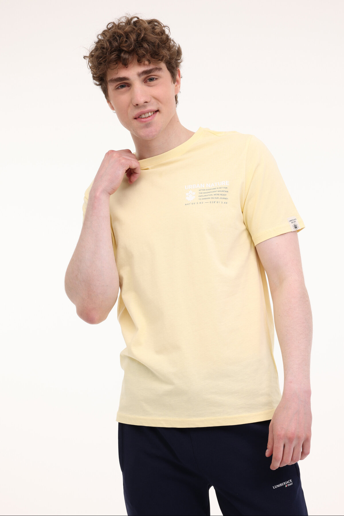 Lumberjack Erkek Tişört RENAS 11TRV16 SARI