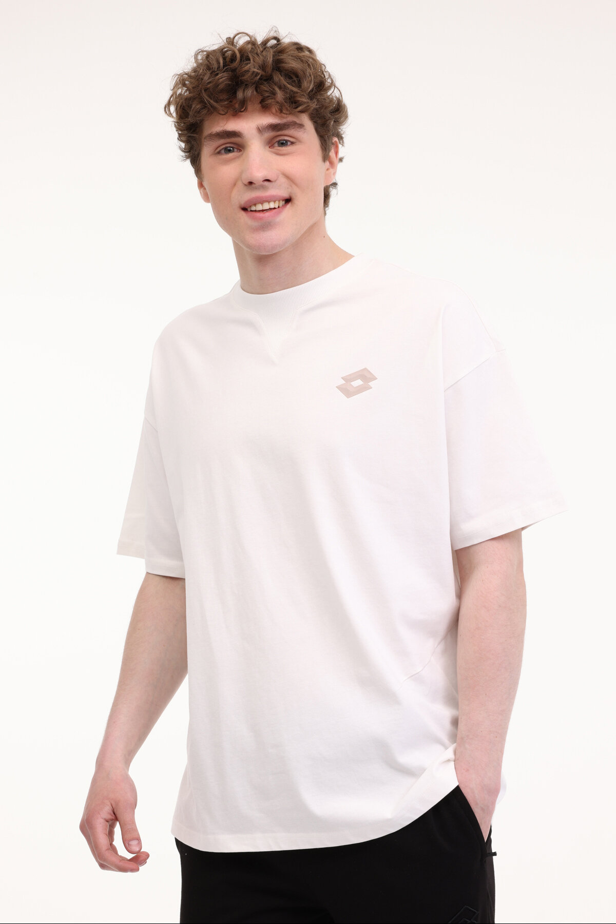 Lotto Erkek Tişört ZANE TEE EKRU