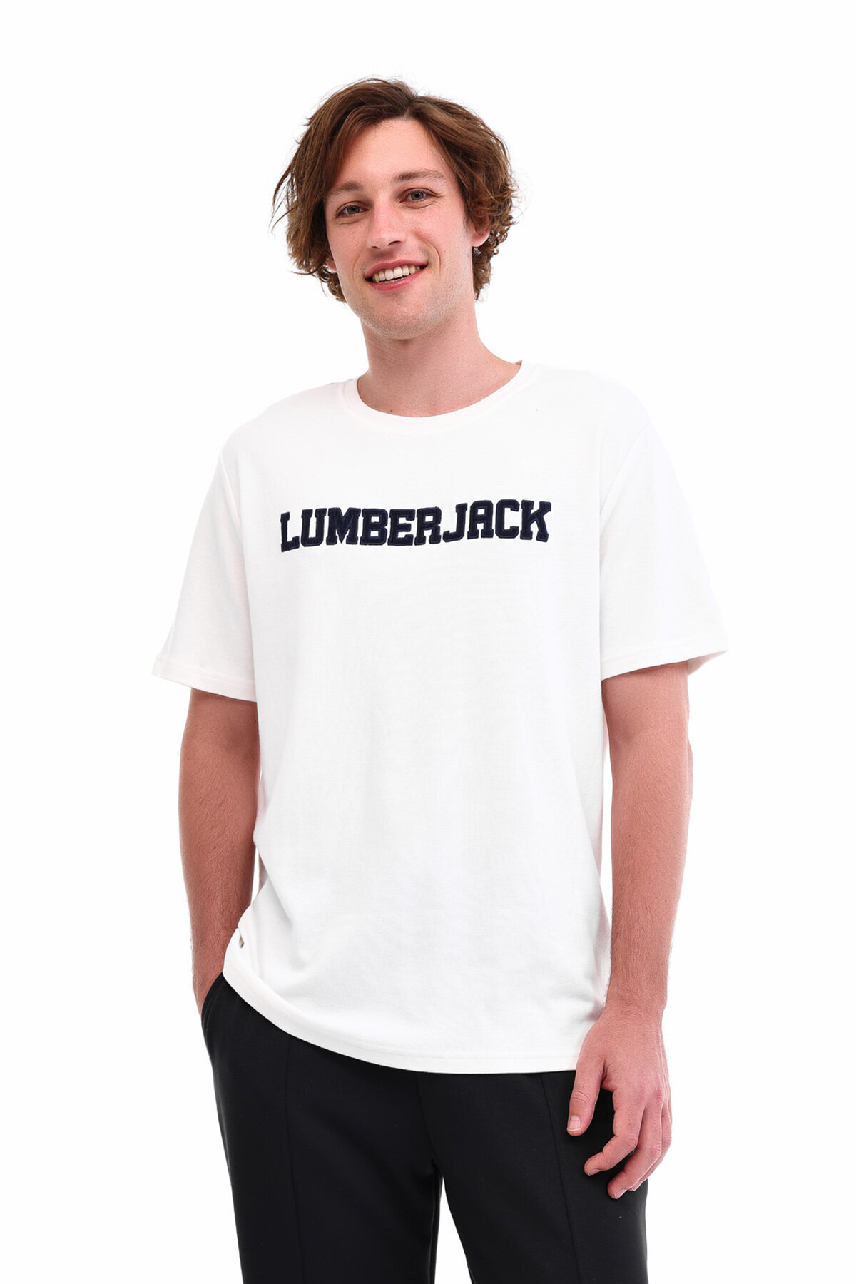 Lumberjack Erkek Tişört SADE 11BLO-11 BEYAZ