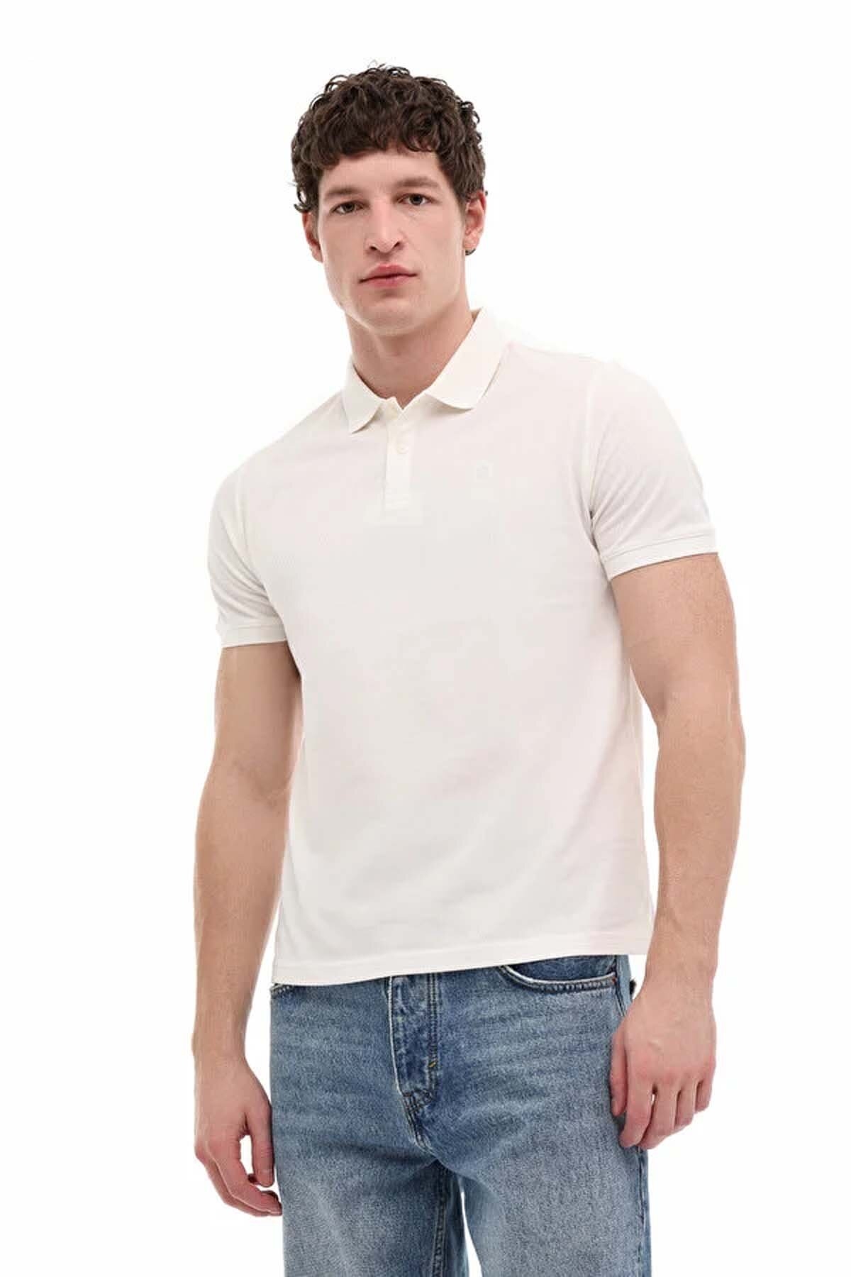 Lumberjack Erkek Polo Yaka Tişört BASIC CT953 POLO K.BEYAZ