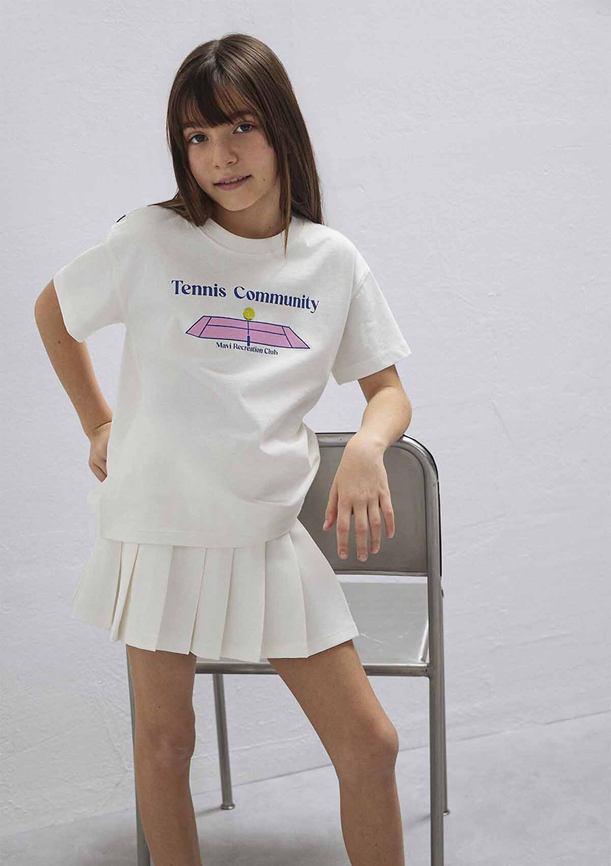 Mavi Kız Çocuk Tişört M7610397-70057