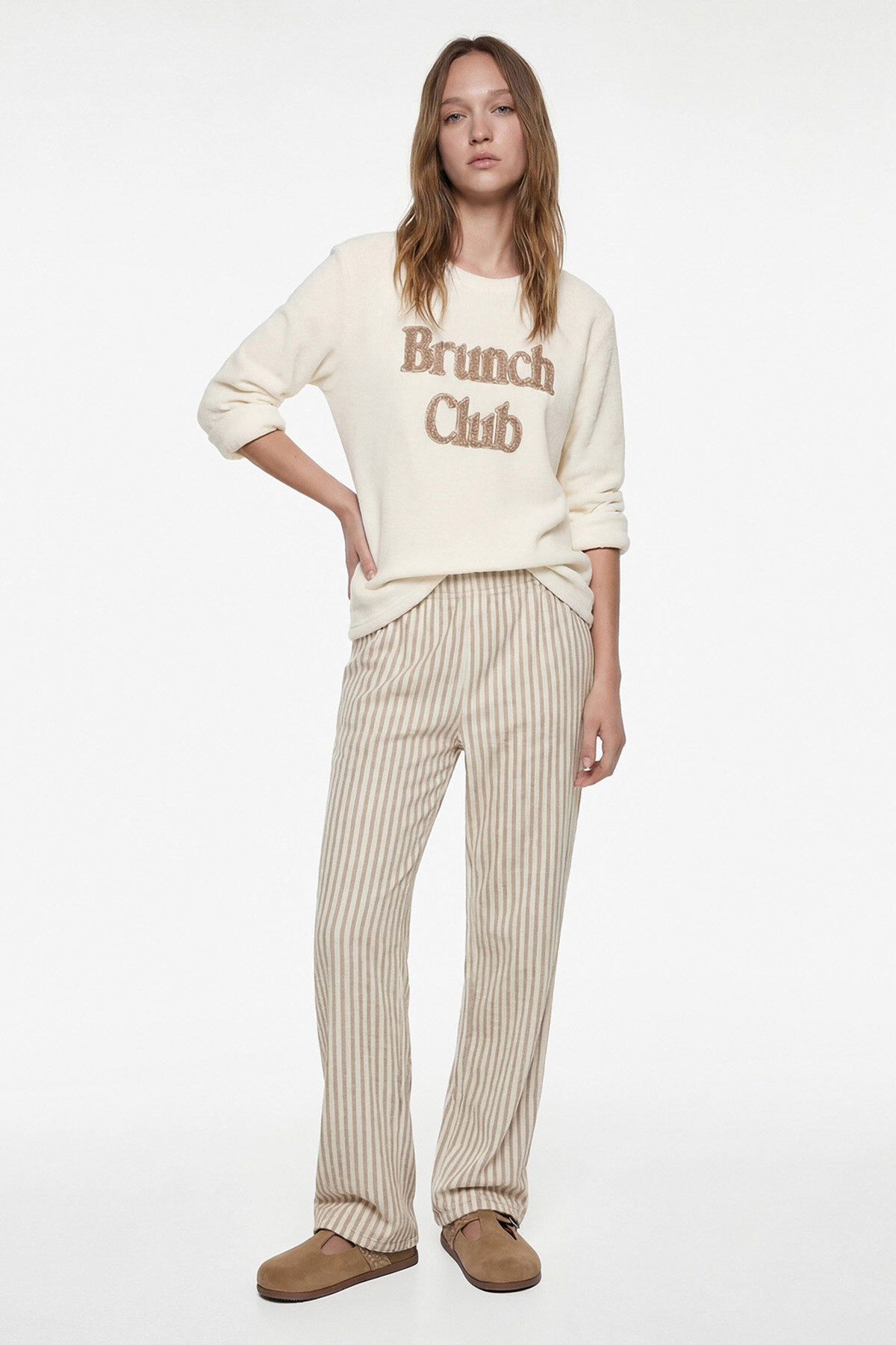 Koton Kadın Pijama Takımı 6WLK40227MK.BEJ