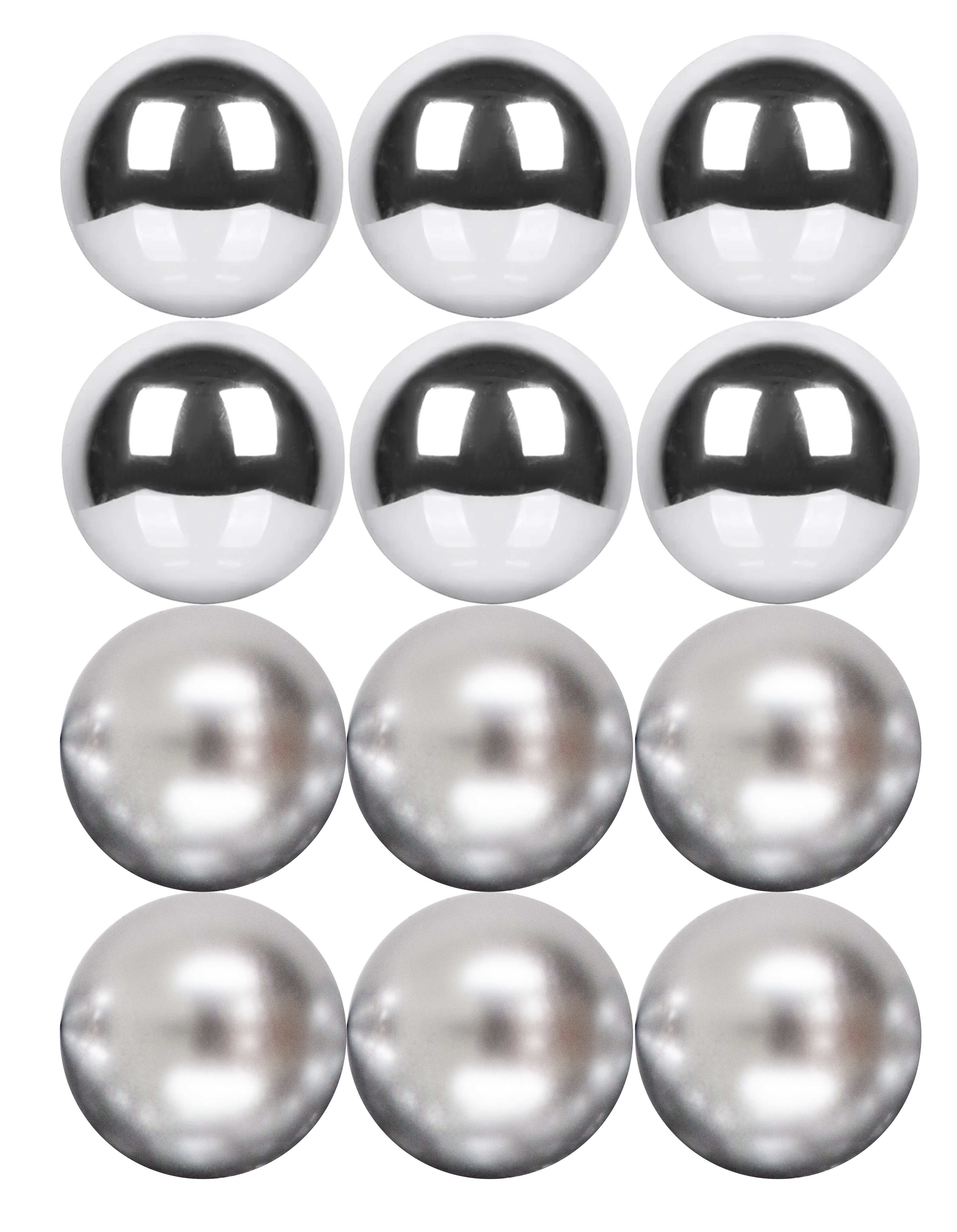 Mistique Home Cici Top Süs 6 cm Gümüş 12'li