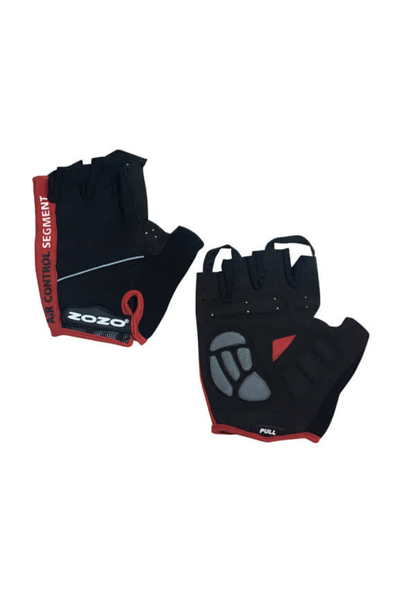 Zozo Bisiklet Reflektörlü Airkontrol Eldiven Kırmızı/Siyah L Beden