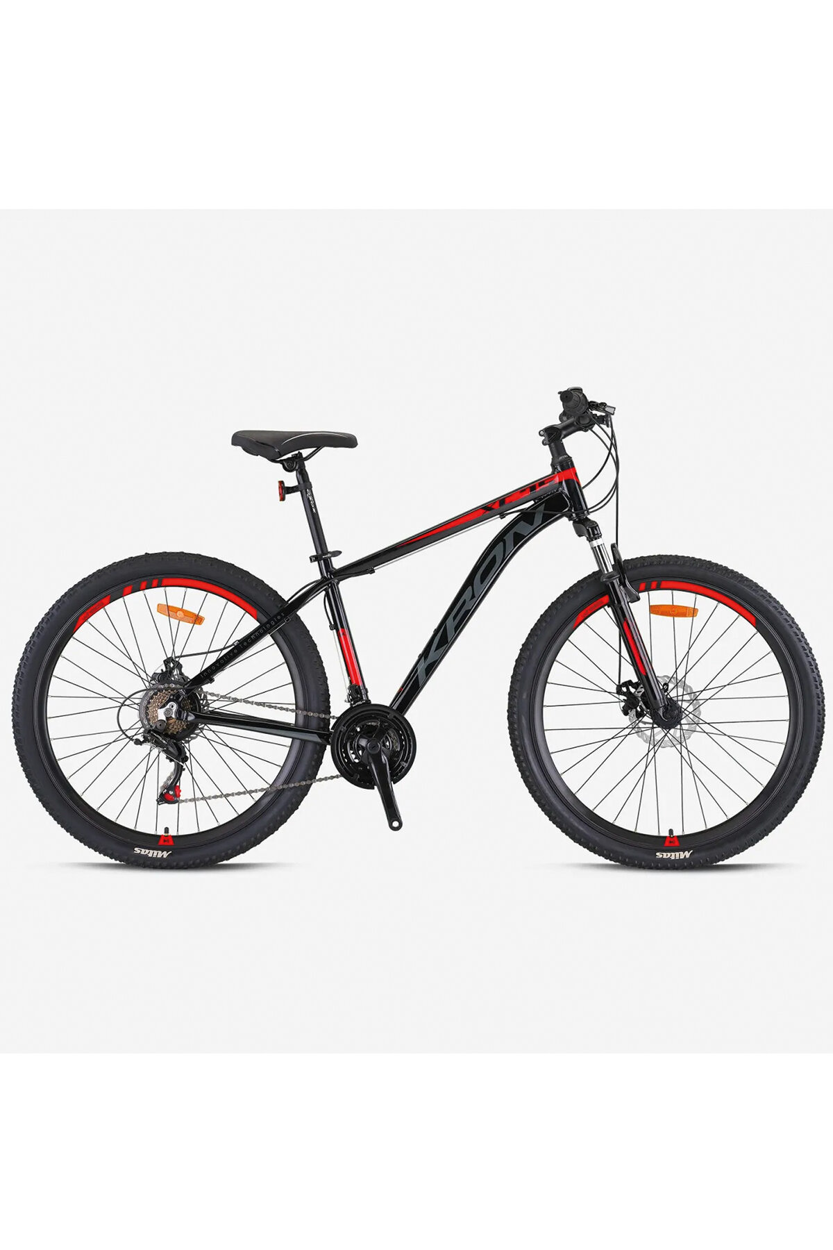 Kron Bisiklet XC 75 - 26" MTB - 15' - 21 Vites - M.DISC - Siyah-Kırmızı/Füme